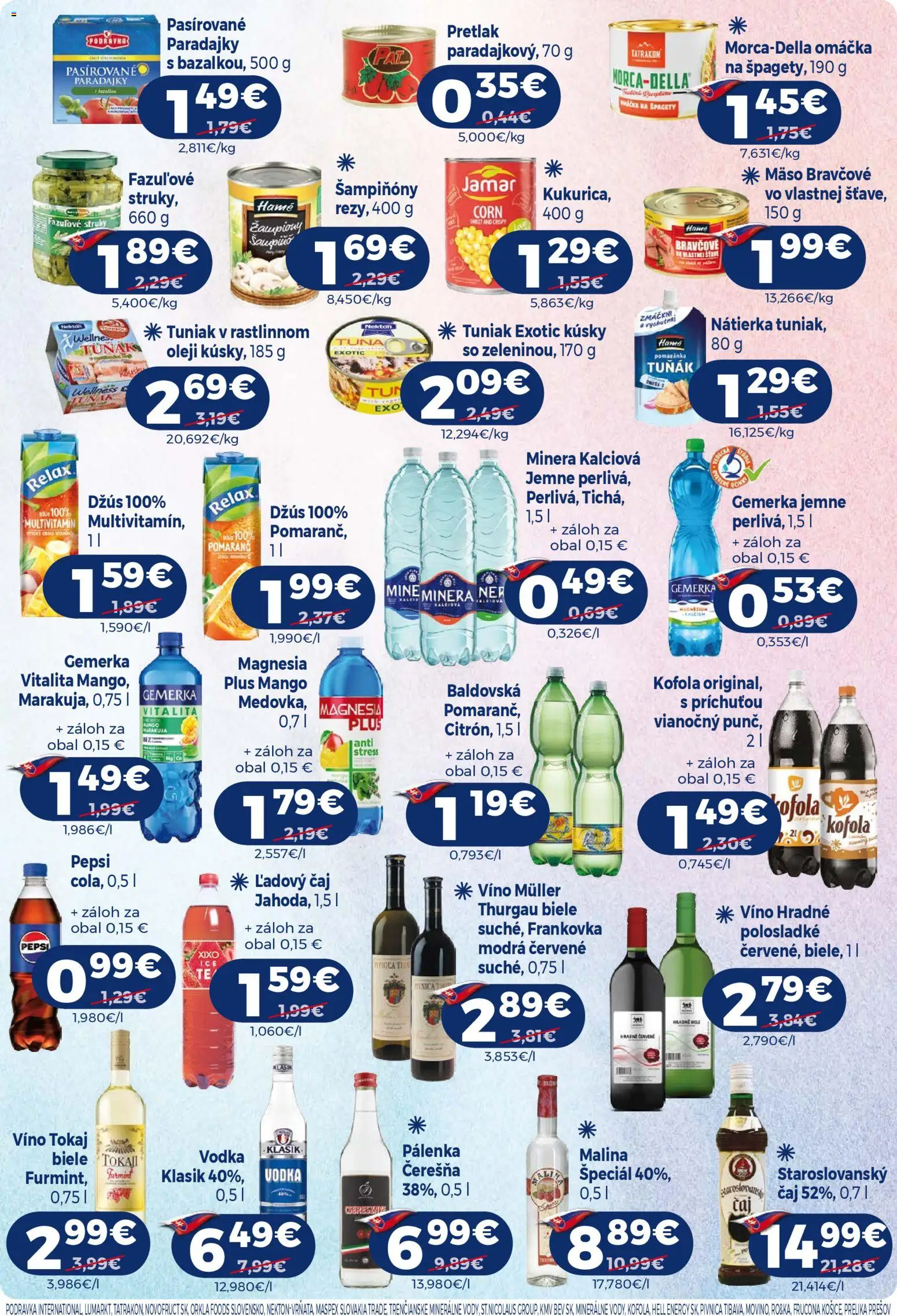 Nové Milk Agro akcie – leták je platný od 12.11.2025 | Strana: 10 | Produkty: Víno, Magnesia, Vodka, Pepsi