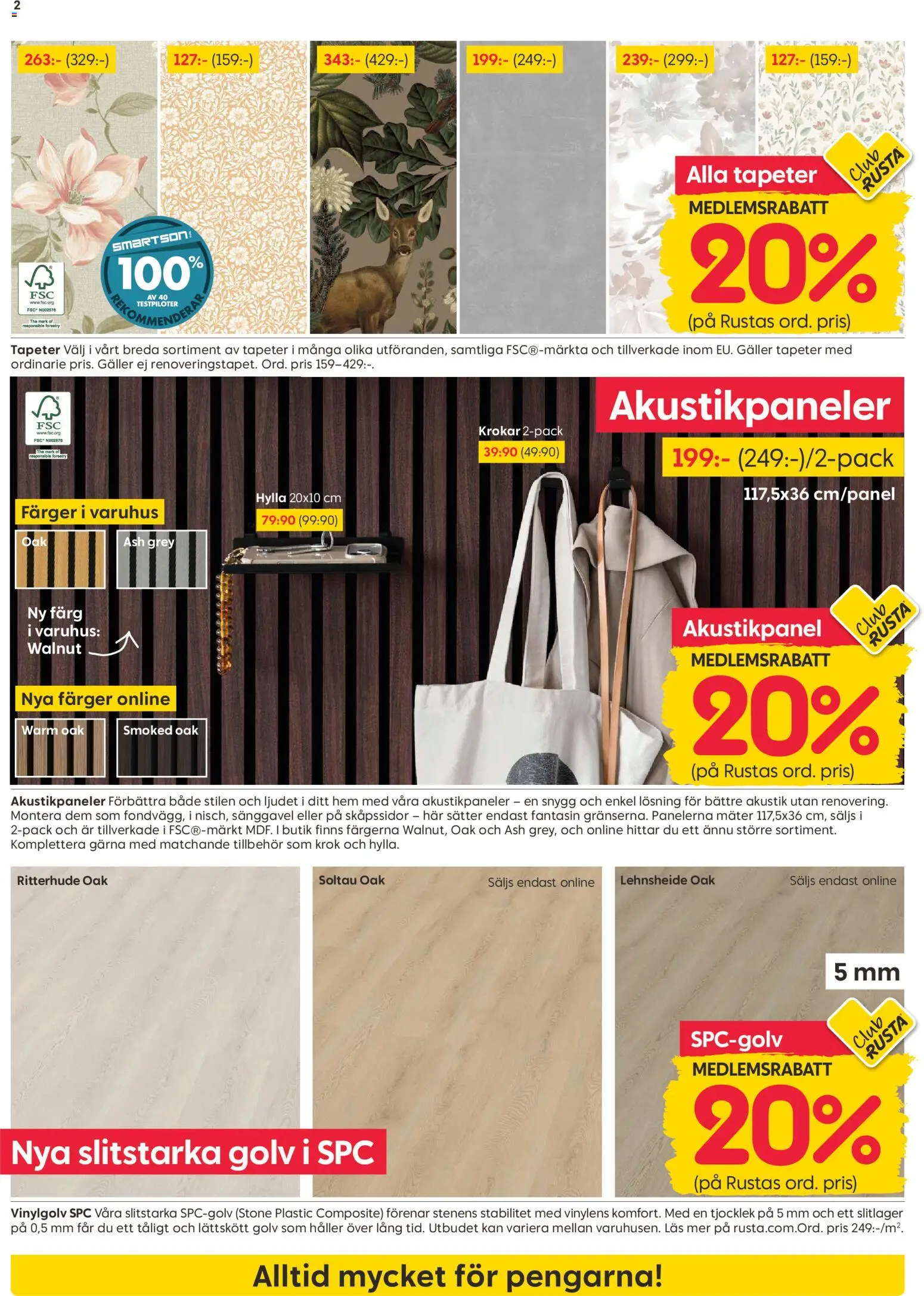 Rusta reklamblad aktuell från 16.02.2026 | Sida: 2 | Produkter: Sänggavel, Galler, Hylla