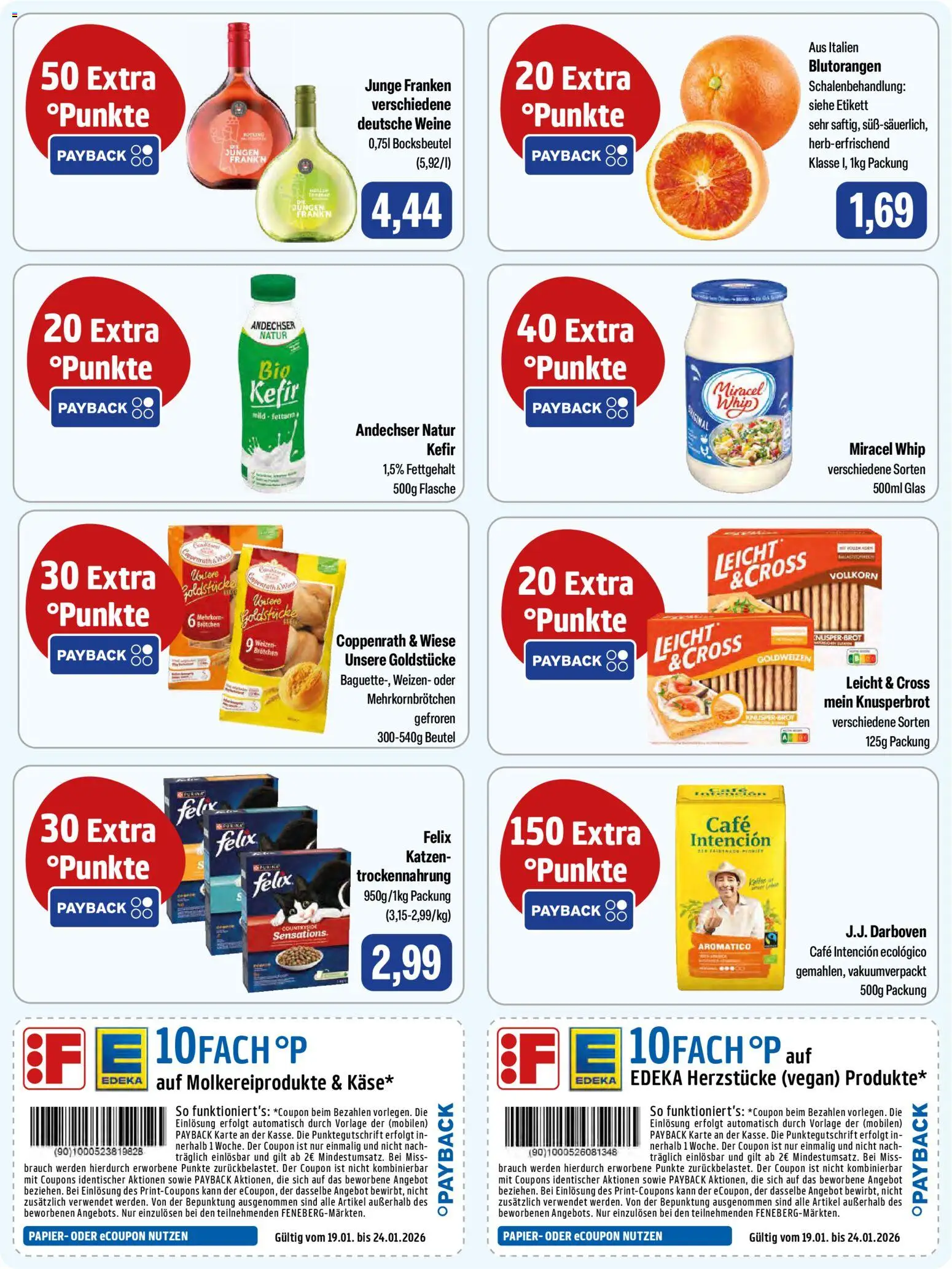 Feneberg Angebote – gültig ab 22.01.2026 | Seite: 9 | Produkte: Kefir, Miracel whip, Brot