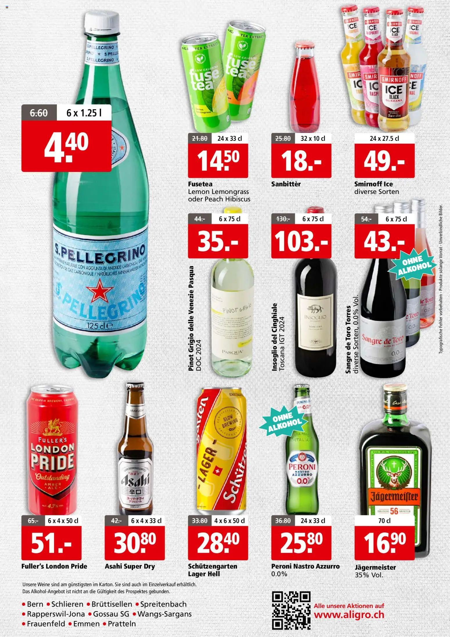Aligro Aktionen Business Schlieren, Gossau SG, Frauenfeld, Rapperswil-Jona, Sargans, Bern, Brüttisellen, Pratteln, Emmen, Spreitenbach – gültig ab 16.02.2026 | Seite: 4
