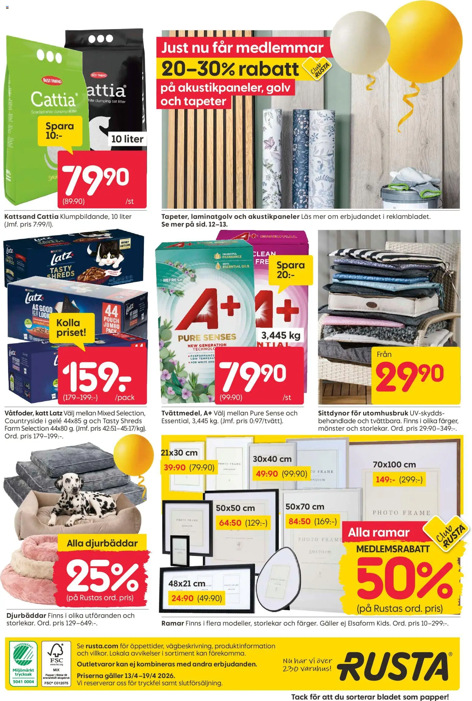 Rusta reklamblad aktuell från 13.04.2026 | Sida: 20 | Produkter: Galler, Papper