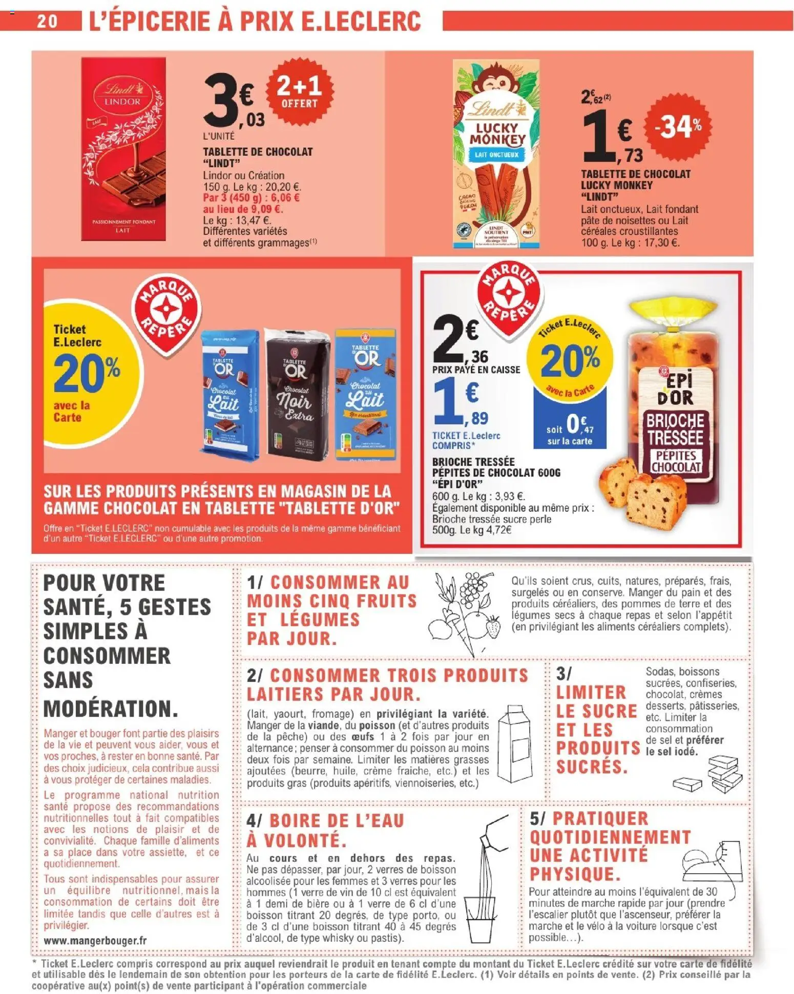 {H1} | Page: 20 | Produits: Whisky, Tablette, Pêche, Lindt