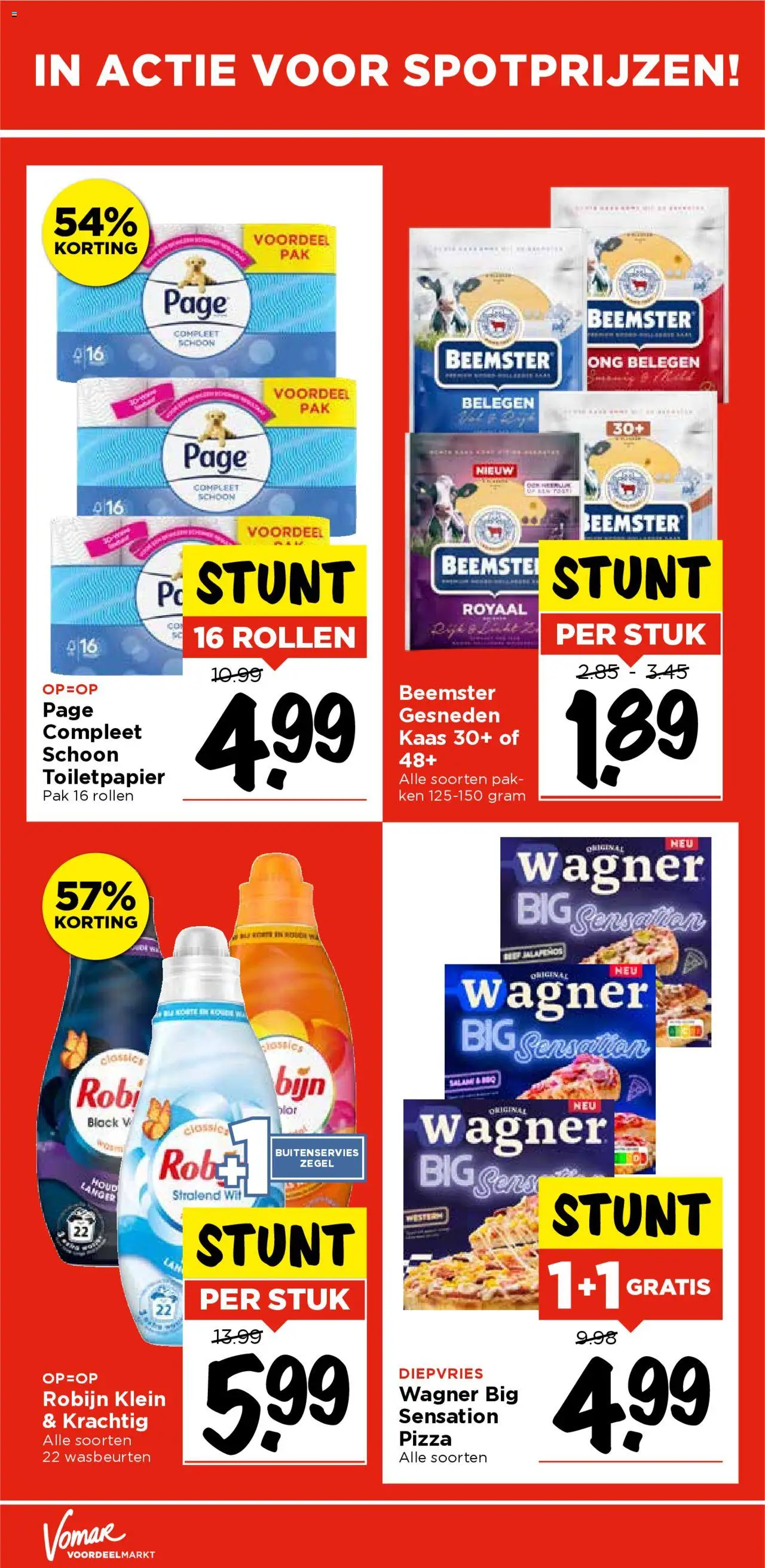  | Pagina: 9 | Producten: Kaas, Pizza, Robijn, Toiletpapier