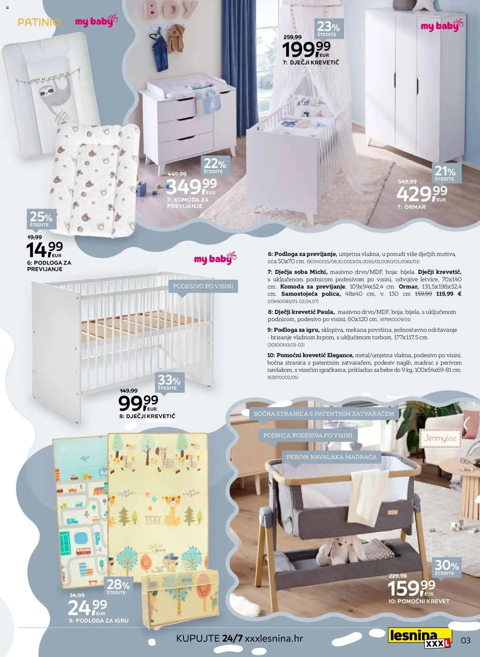 Lesnina katalog | vrijedi od 01.03.2026 | Stranica: 3 | Proizvodi: Krevet, Ormar, Komoda, Pomoćni krevet