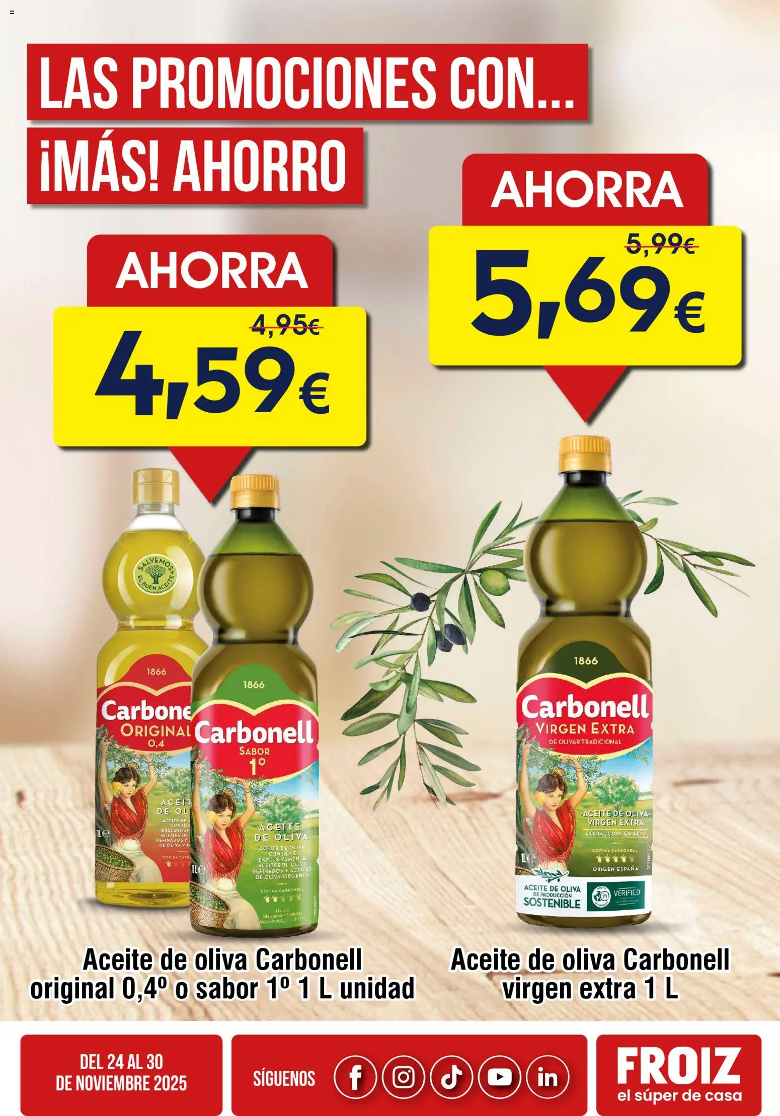 Froiz Oferta semanal │ válido desde el 24.11.2025 | Página: 5 | Productos: Aceite, Aceite de oliva, Cocina