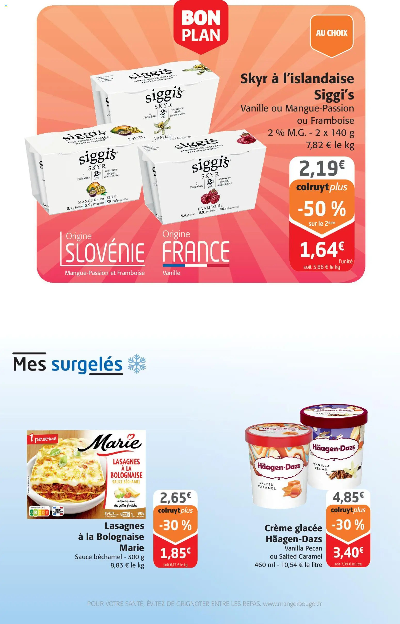 {H1} | Page: 15 | Produits: Framboise, Mangue, Pâtes, Skyr