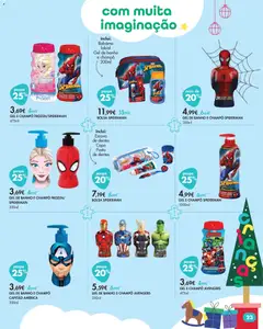 Pré-visualização Pingo Doce Bem Estar Natal Lojas válido de 18.11.2025 | Página: 23 | Produtos: Bolsa, Gel de banho, Pasta de dentes, Escova de dentes