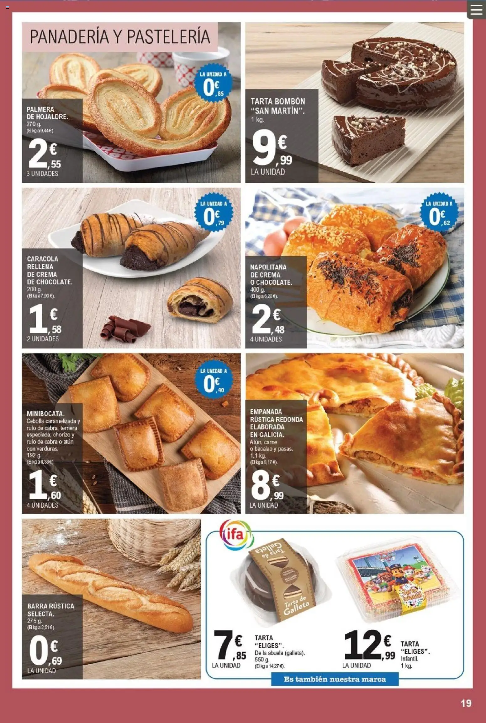 E.Leclerc folleto │ válido desde el 22.04.2026 | Página: 19 | Productos: Crema, Παγωμένο τσάι, Panadería