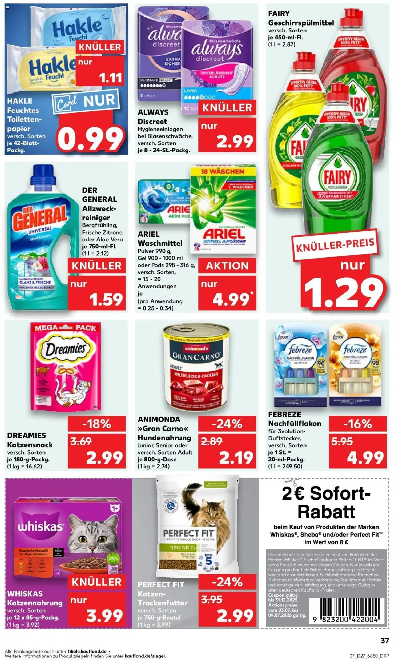 Kaufland prospekt Burgthann	 - gültig ab dem 03.07.2025 | Seite: 37 | Produkte: Waschmittel, Zitrone, Toilettenpapier, Feuchtes Toilettenpapier
