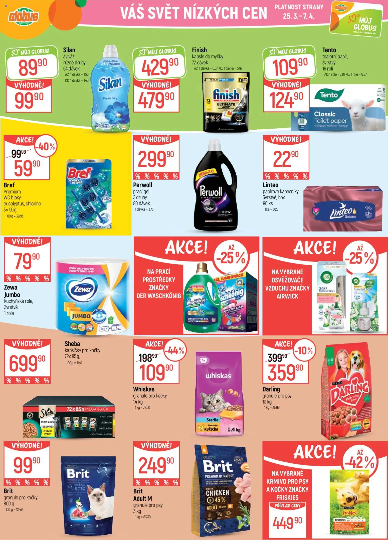 Globus leták - Opava od 25.03.2026 | Strana: 27 | Produkty: Finish, Granule pro kočky, Zewa, Sheba