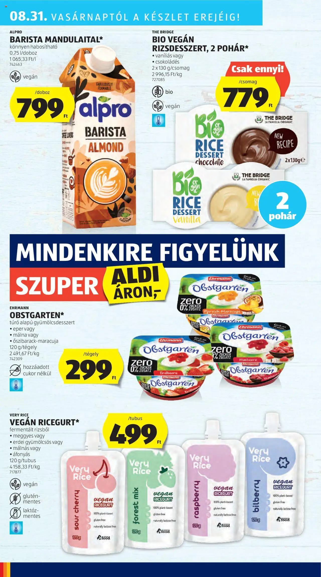 Aldi akciós ujság - amely érvényes a következő dátumtól: 28.08.2025 | Oldal: 34 | Termékek: Málna, Túró, Pohár, Cukor