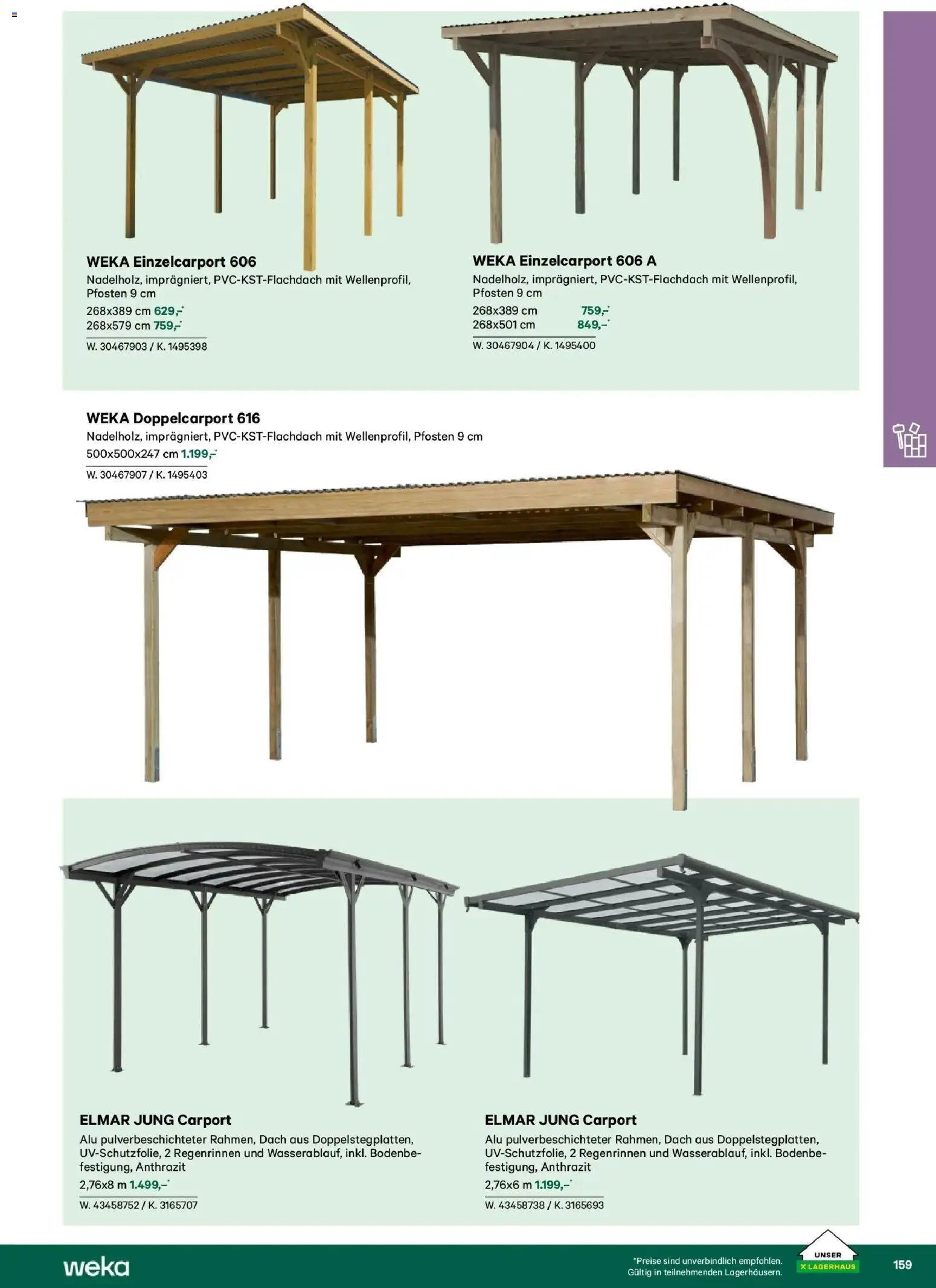 Lagerhaus Garten & Freizeit Katalog 2026 gültig ab 01.03.2026 | Seite: 159