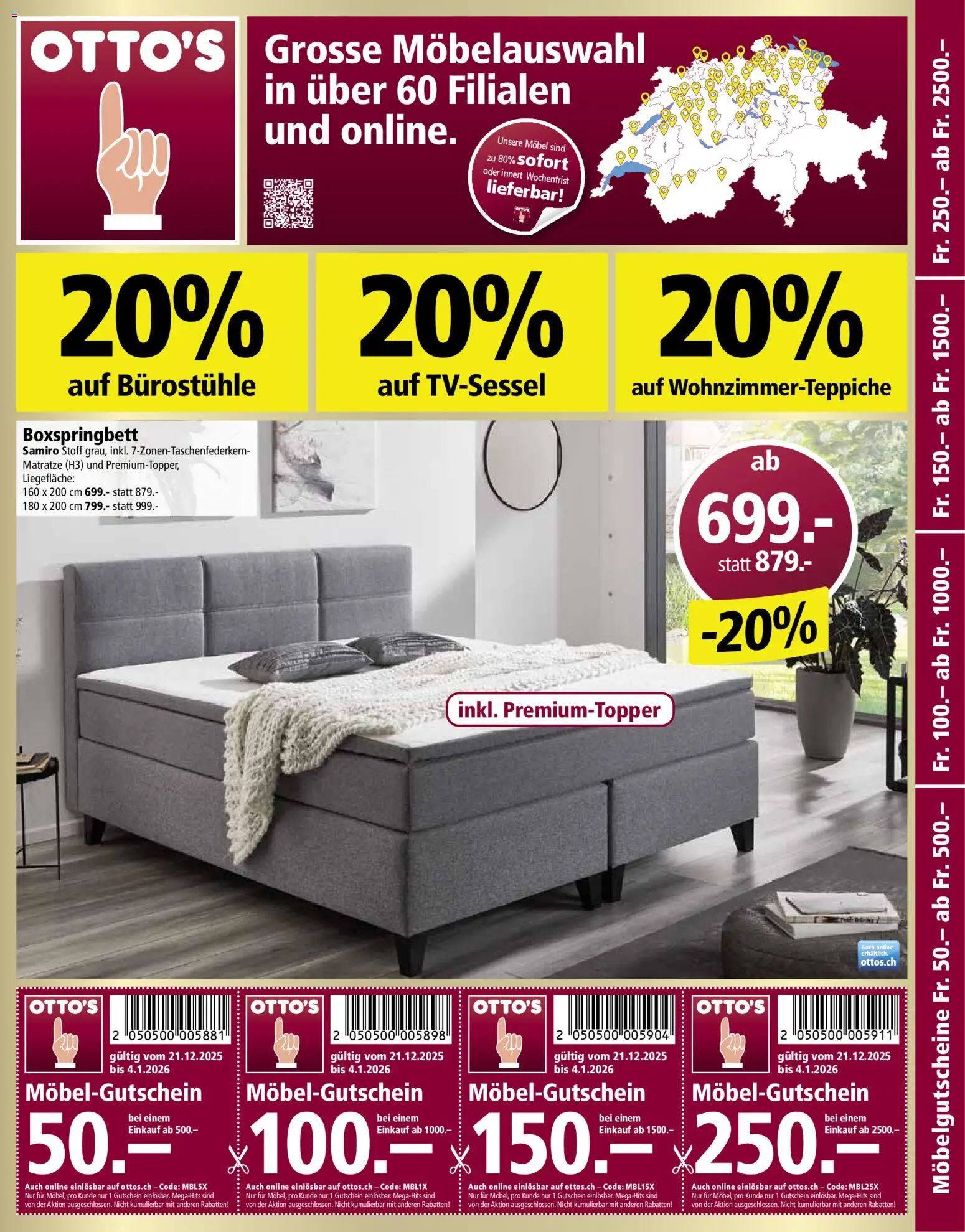 Otto's Aktionen – gültig ab 22.12.2025 | Seite: 5 | Produkte: Matratze, Boxspringbett