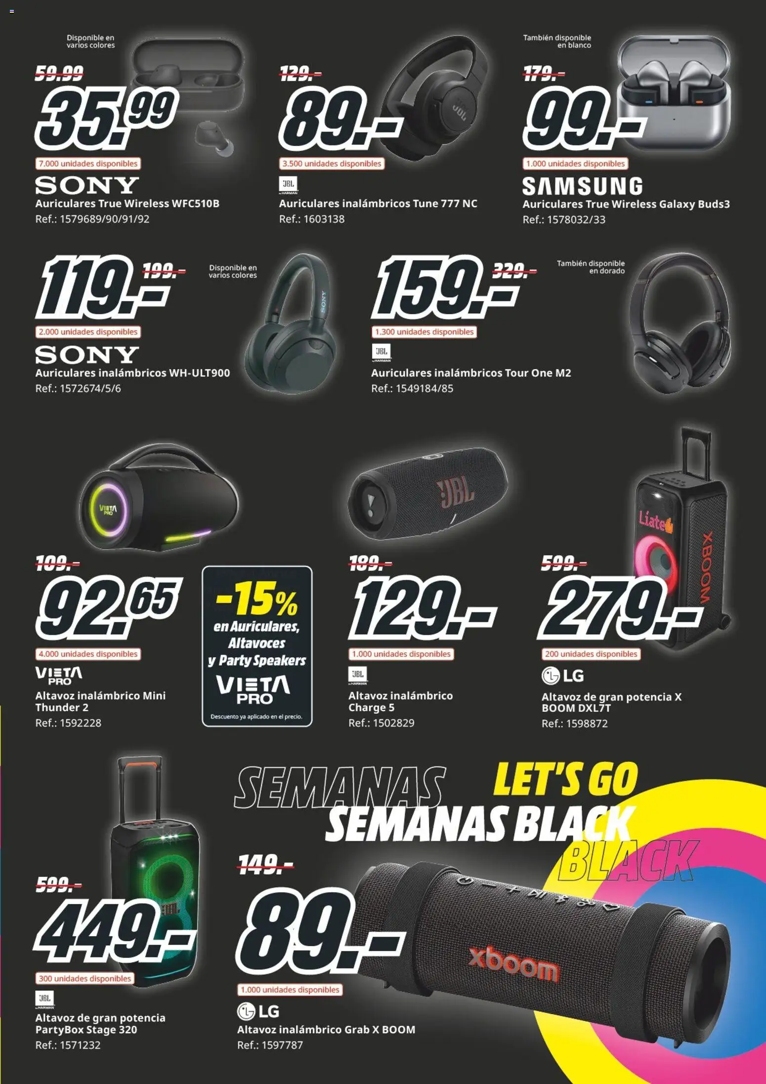 Media Markt Black Friday │ válido desde el 12.11.2025 | Página: 6 | Productos: Altavoces, Auriculares, Altavoz