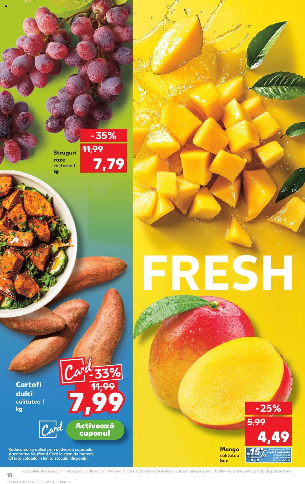 Kaufland RO akciós ujság - amely érvényes a következő dátumtól: 10.09.2025 | Oldal: 18 | Termékek: Mangó
