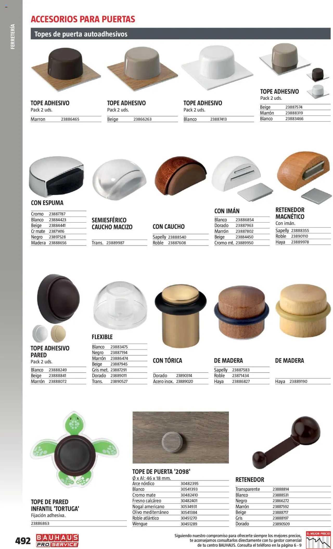 Bauhaus - ProService  │ válido desde el 24.02.2025 | Página: 492 | Productos: Tope de puerta, Té, Teléfono