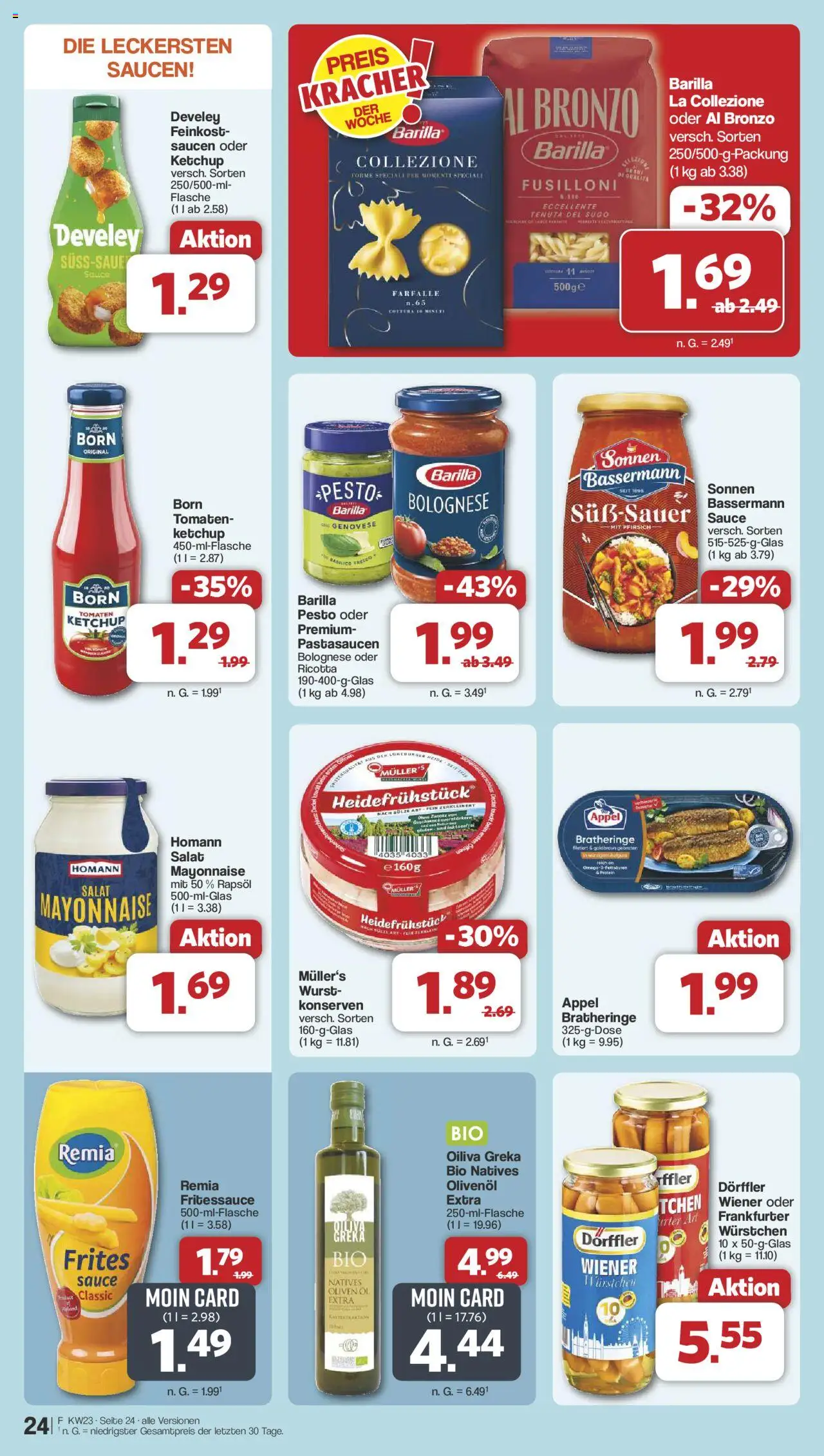 Famila Nordwest Prospekt 	 - gültig ab dem 02.06.2025 | Seite: 31 | Produkte: Öl, Barilla pesto, Tomaten, Pfirsich