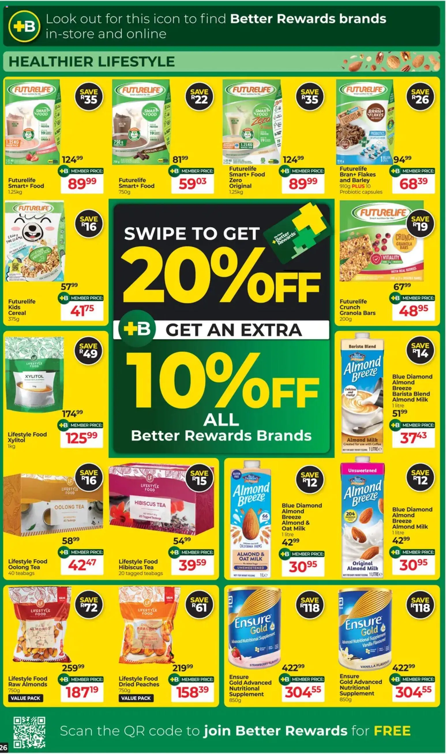 New Dis-Chem catalogue – valid from 18.11.2025 | Page: 26 | Products: Milk, Coffee, Tea, Granola bars