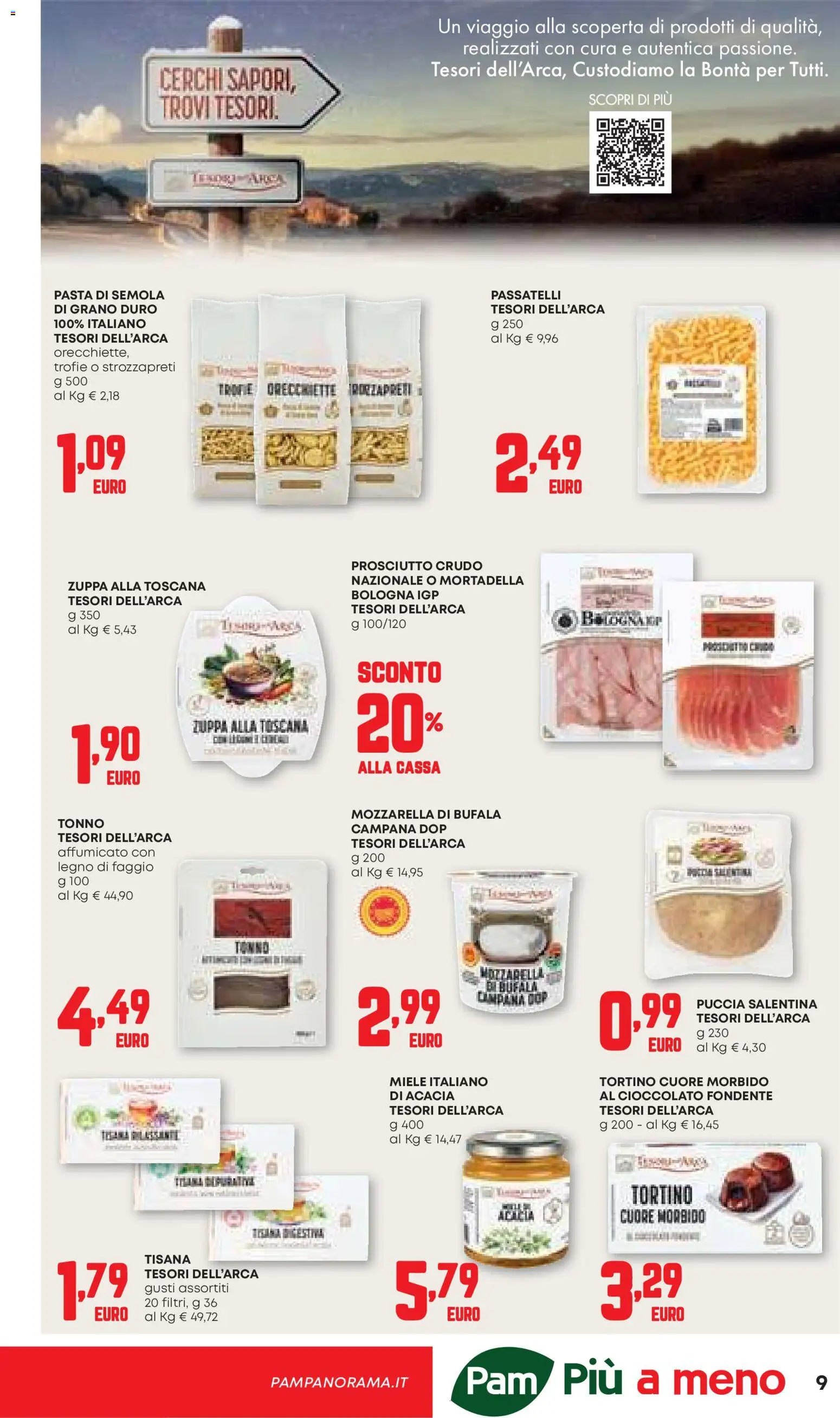 Volantino PAM del 12.02.2026 | Pagina: 9 | Prodotti: Mozzarella, Prosciutto, Tonno, Miele