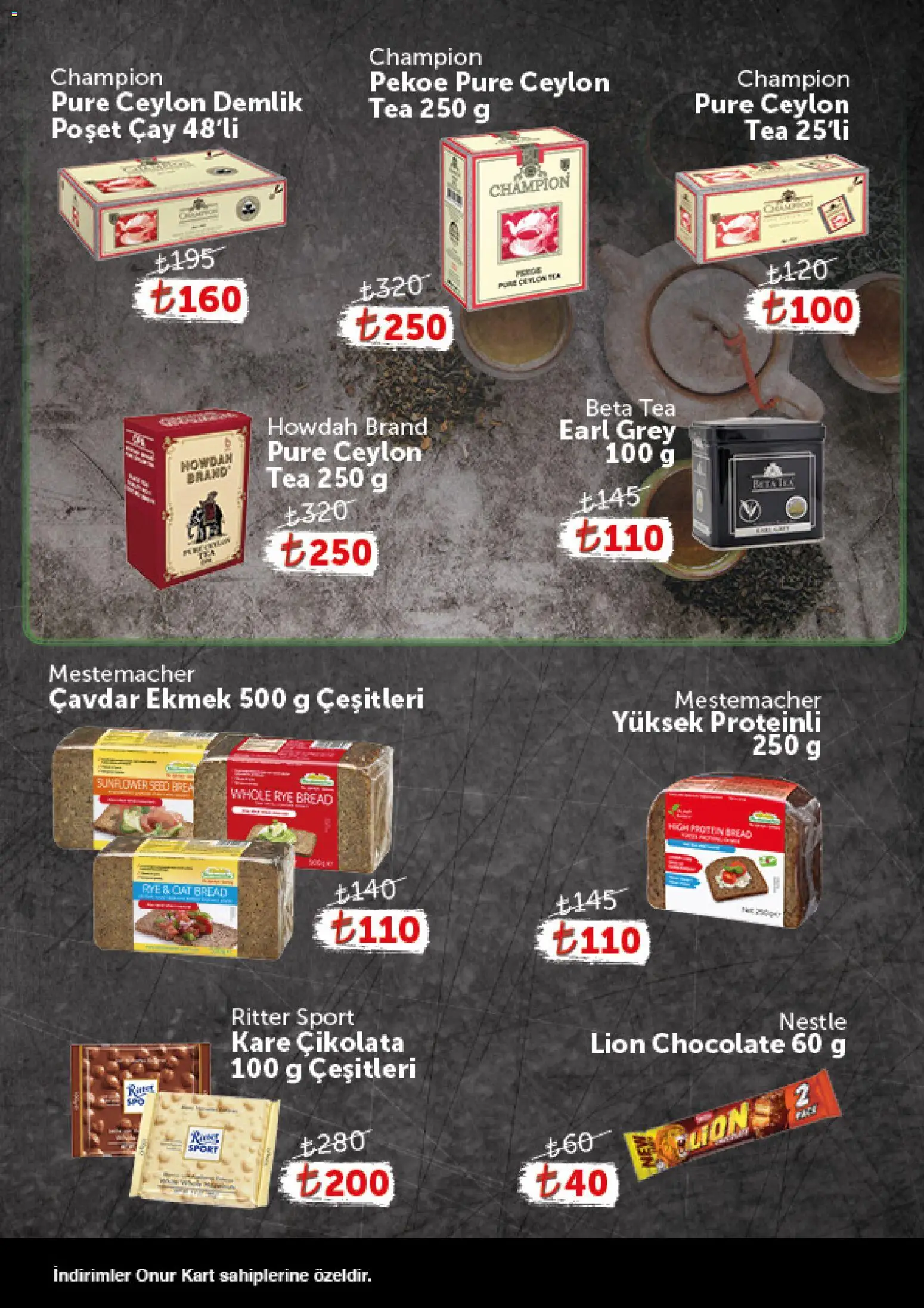 Onur Market Katalog - Gurme - 13.01.2026 tarihinden itibaren geçerlidir | Sayfa: 6 | Ürünler: Ekmek, Çikolata, Çay, Demlik