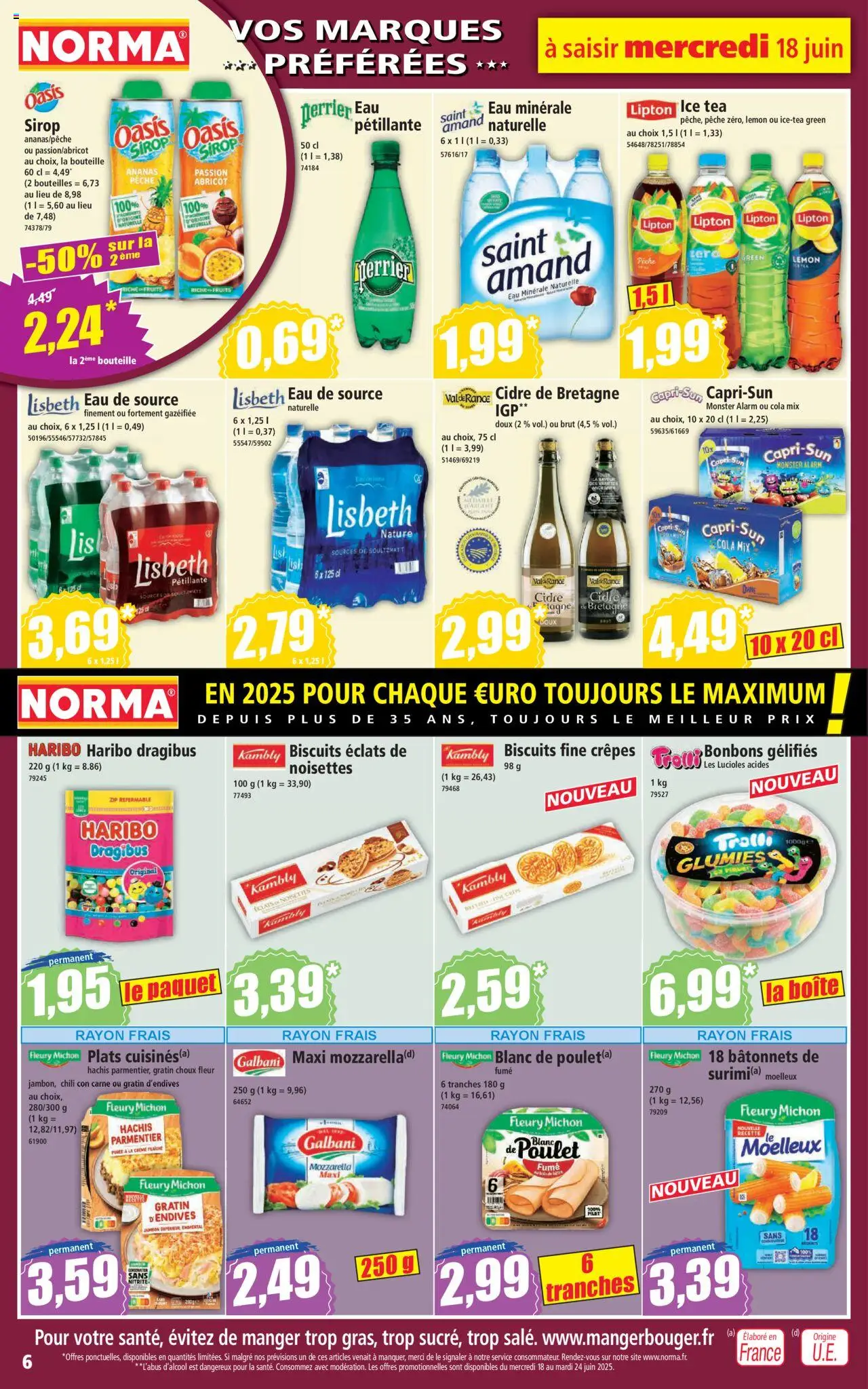  | Page: 6 | Produits: Noisettes, Cidre, Eau de source, Jambon