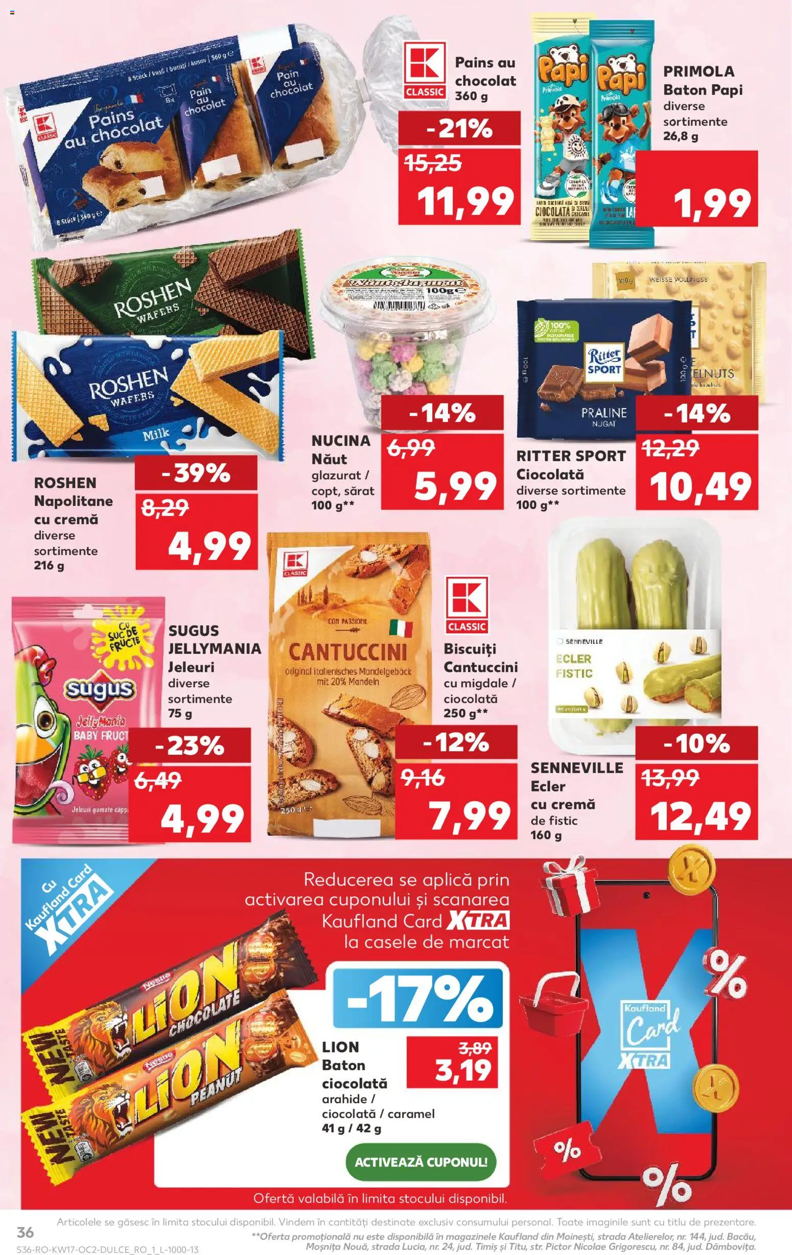 Noul catalog Kaufland – valabil de la 22.04.2026 | Pagină: 36 | Produse: Migdale, Cremă, Fistic, Biscuiți