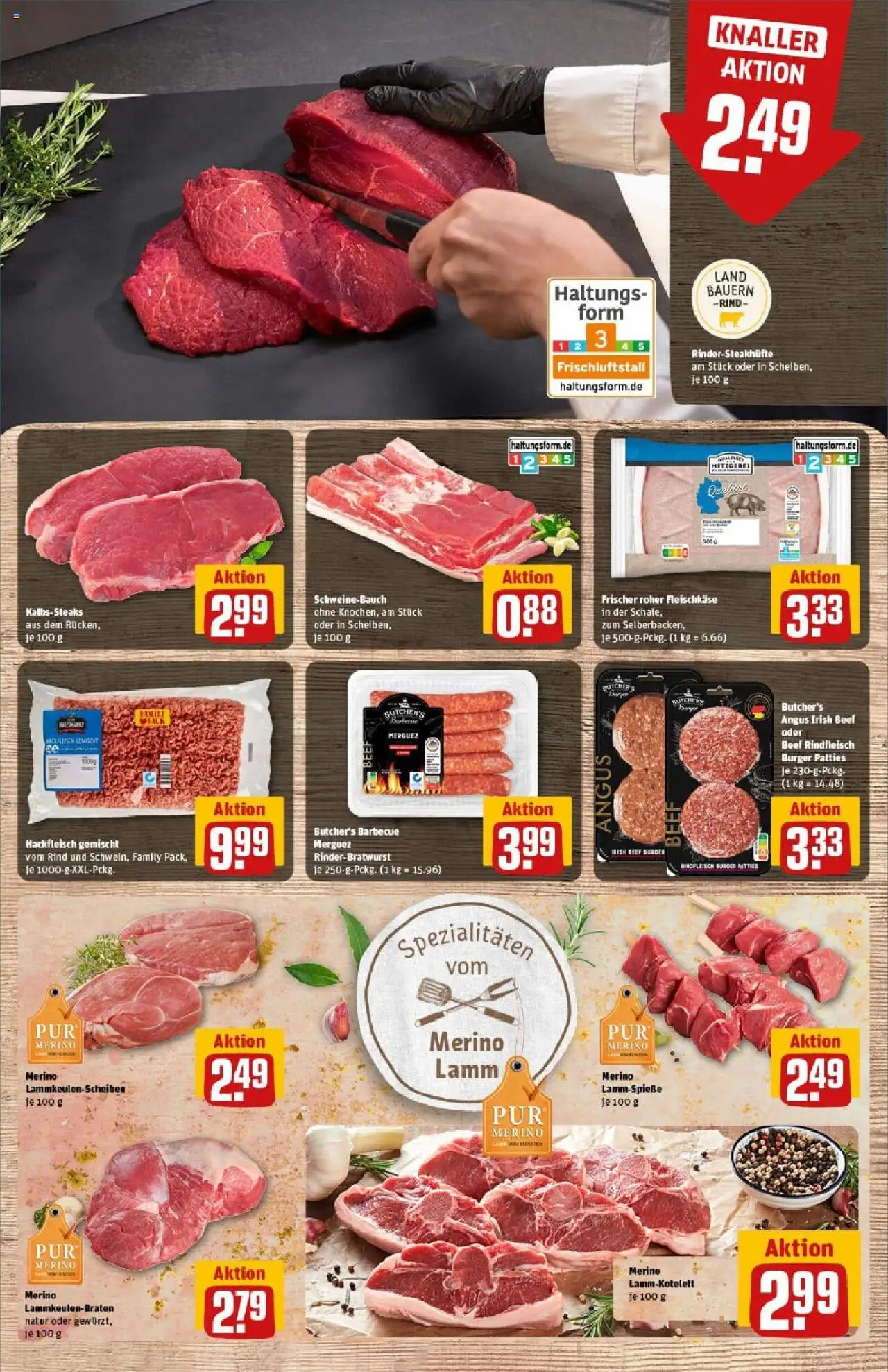 Rewe prospekt Heppenheim	 - gültig ab dem 06.07.2025 | Seite: 9 | Produkte: Schweinebauch, Rindfleisch, Steak, Hackfleisch