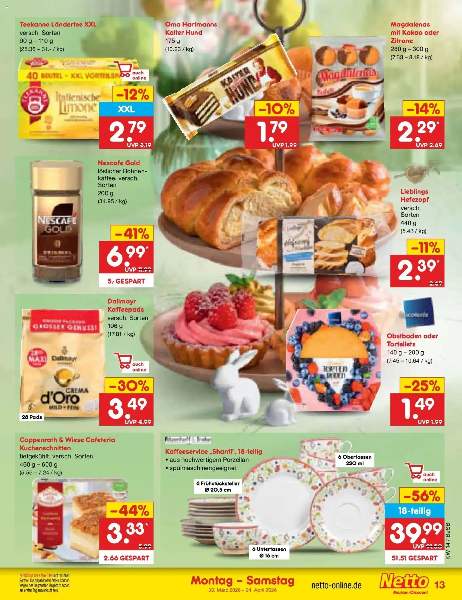 Netto Marken-Discount Prospekt Kremmen	 – gültig ab 30.03.2026 | Seite: 15 | Produkte: Nescafe, Dallmayr, Teekanne, Nescafe gold