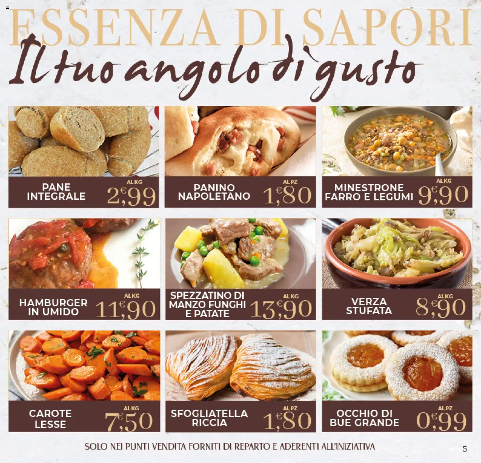 Volantino Eté del 16.01.2026 | Pagina: 5 | Prodotti: Legumi, Pane, Patate, Hamburger