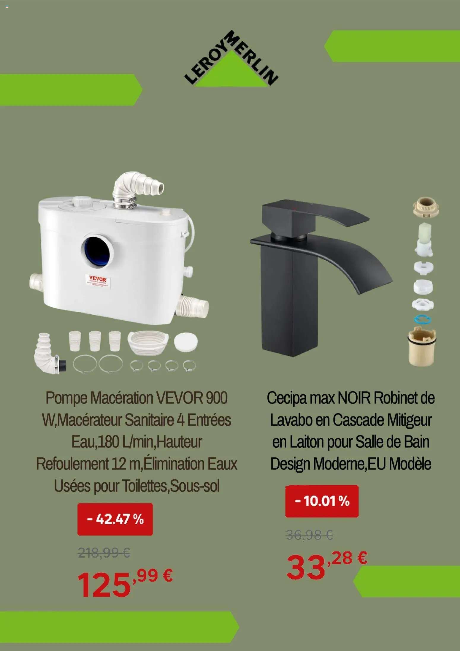 {H1} | Page: 6 | Produits: Robinet, Lavabo