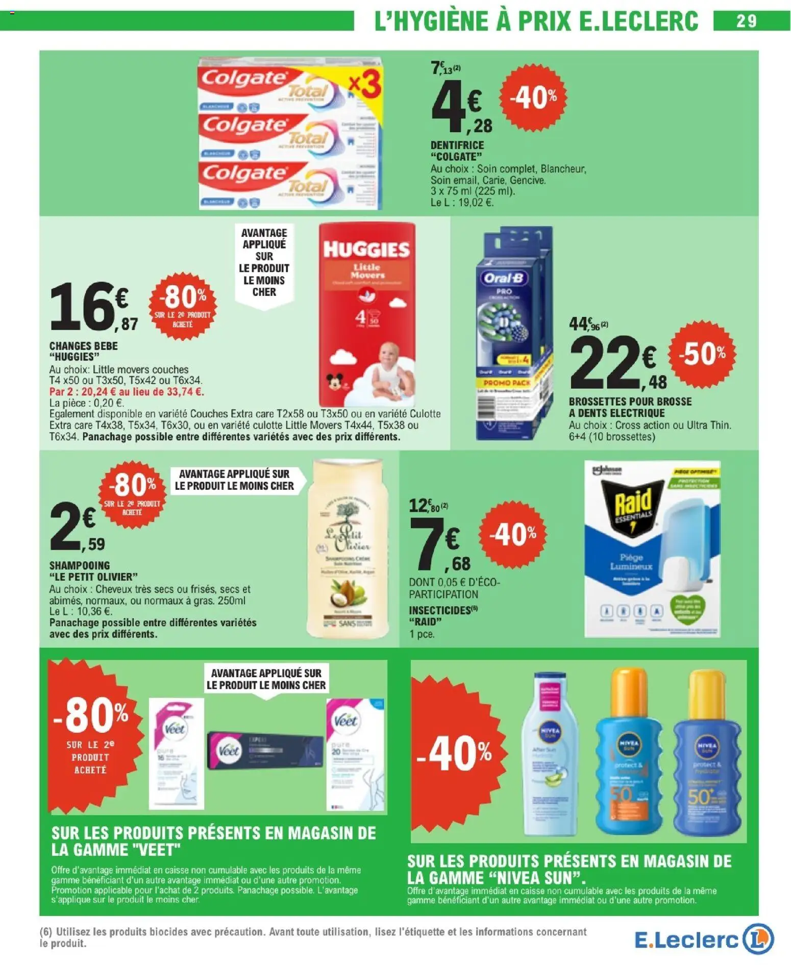 {H1} | Page: 29 | Produits: Oral-b, Shampooing, Brosse à dents, Olivier