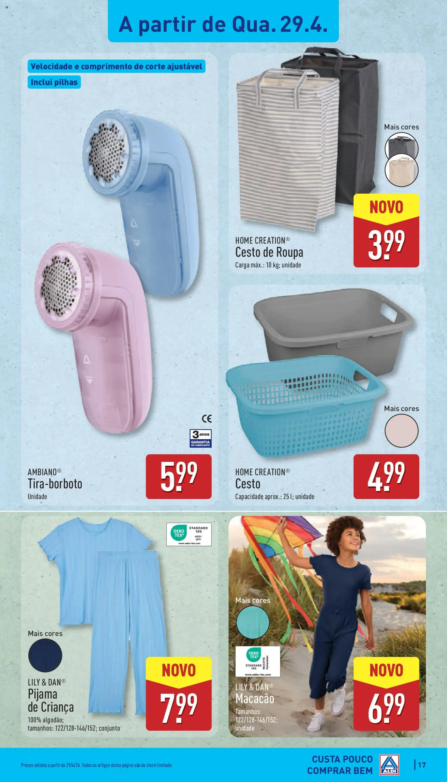 Aldi folheto │ válido de 27.04.2026 | Página: 17 | Produtos: Macacão, Pilhas