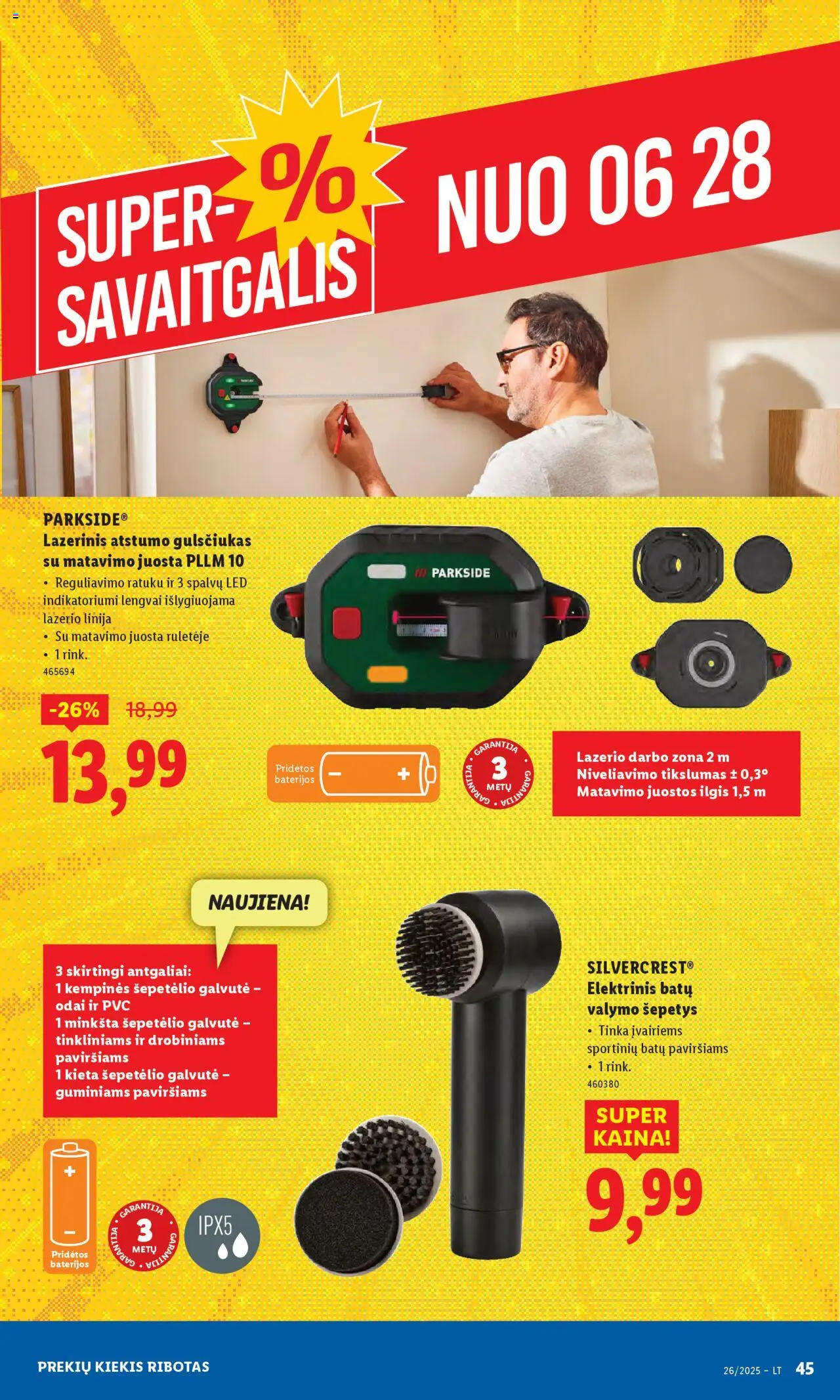LIDL leidinys - Ne maisto prekių pasiūlymai│galioja nuo 23.06.2025 | Puslapis: 45