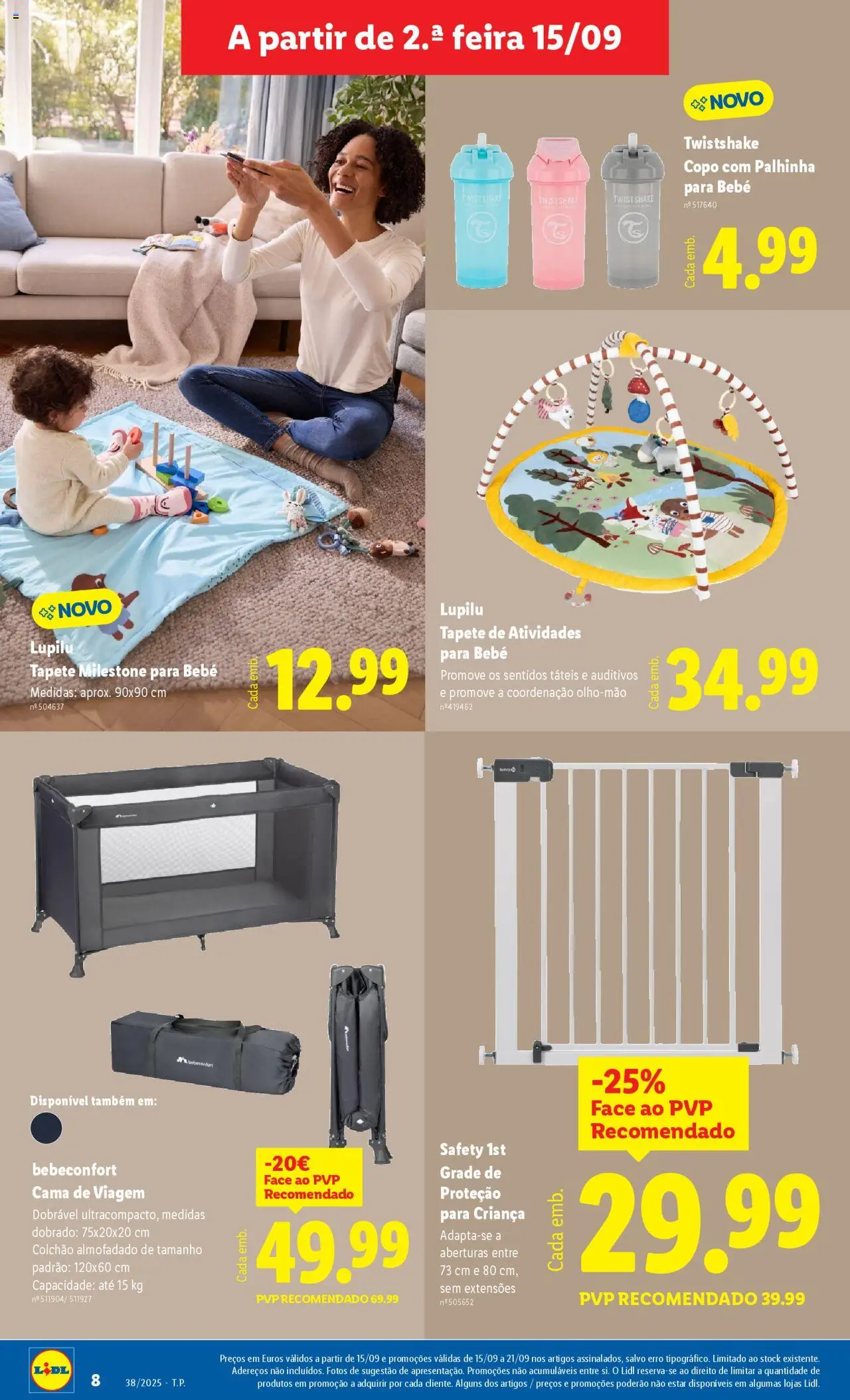 Lidl Novidades │ válido de 15.09.2025 | Página: 8 | Produtos: Cama, Colchão, Tapete