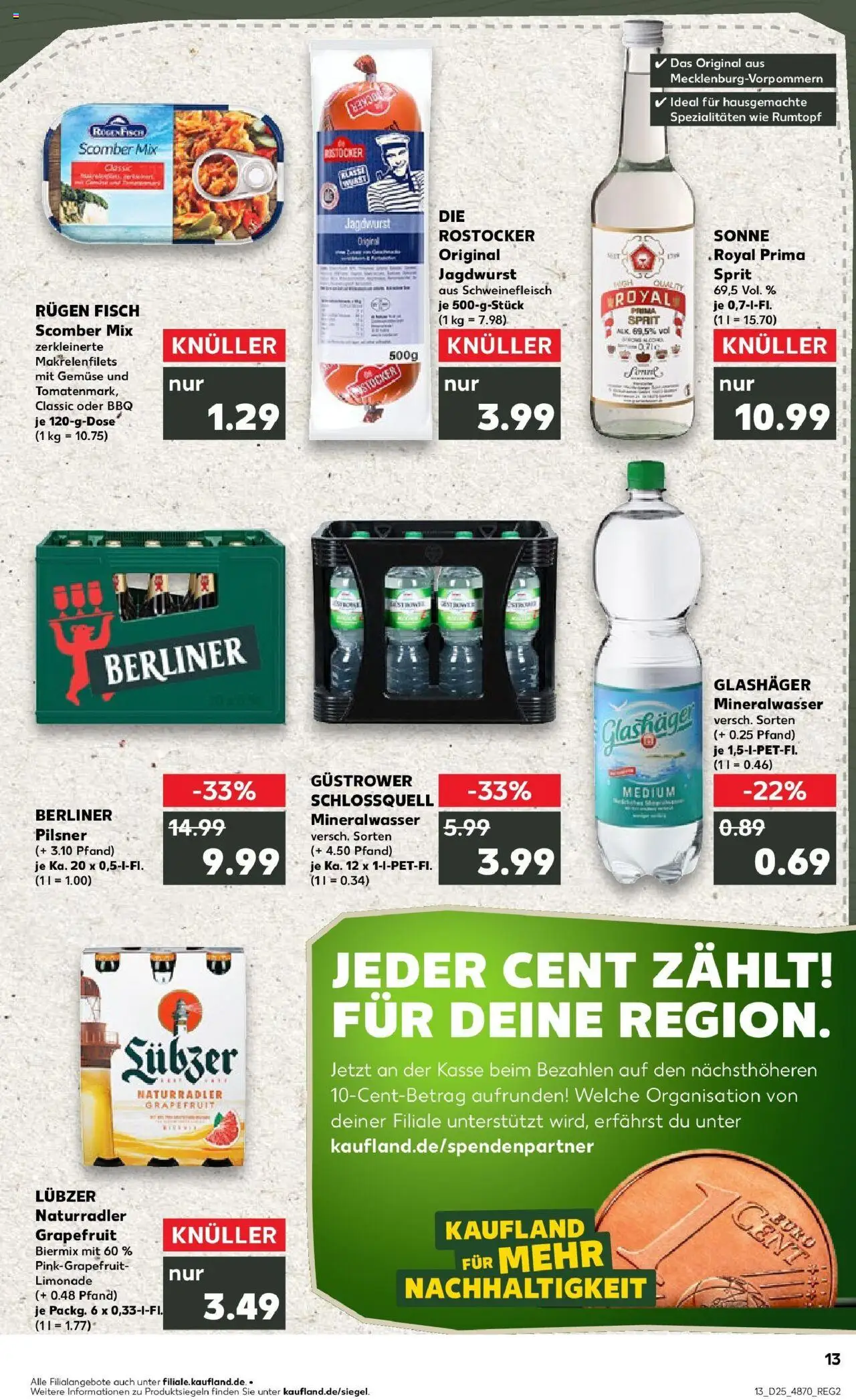 Kaufland prospekt Neustrelitz	 - gültig ab dem 22.06.2025 | Seite: 26 | Produkte: Limonade, Gemüse, Schweinefleisch, Berliner pilsner