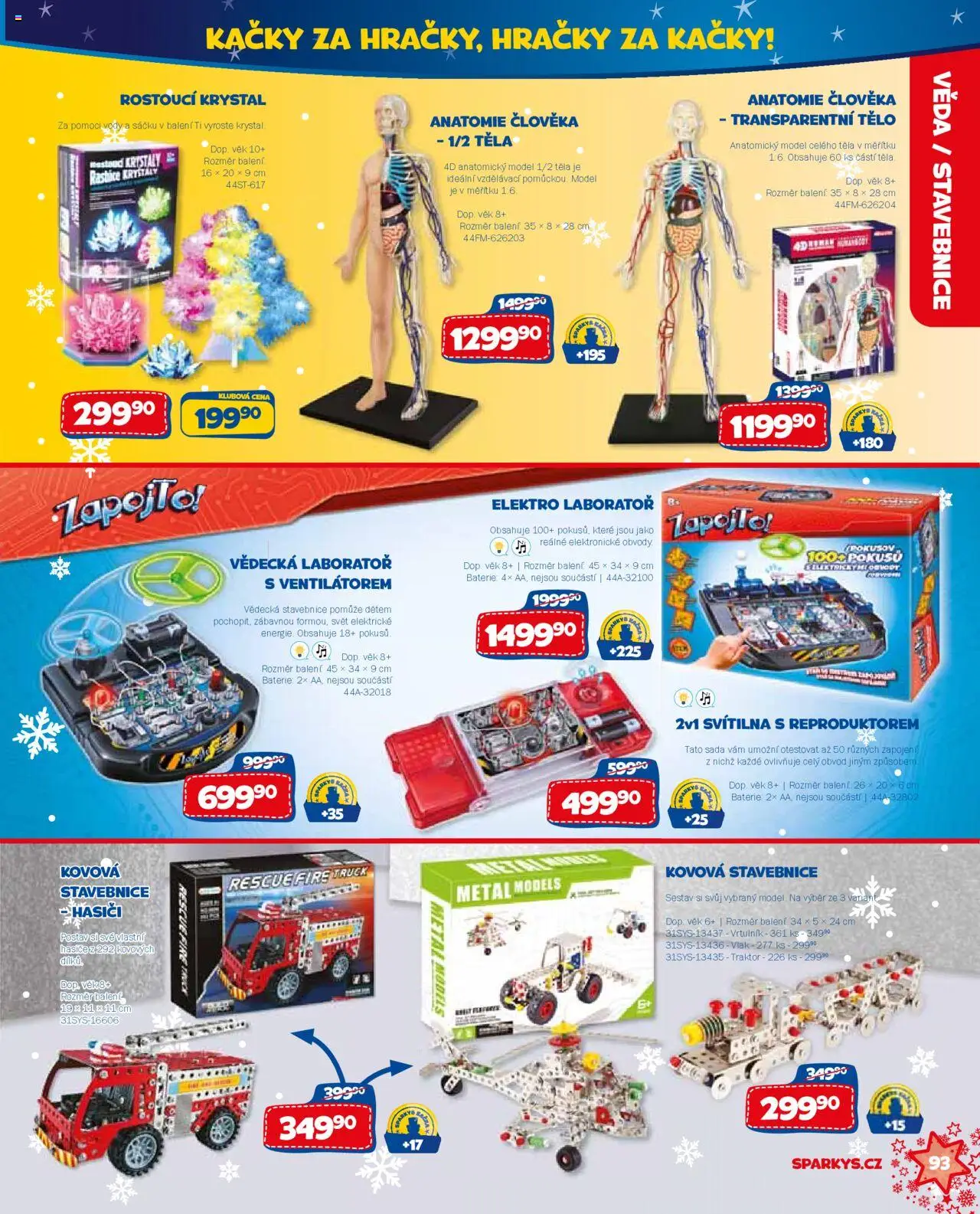 Sparkys katalog Vánoce od 01.10.2025 | Strana: 93 | Produkty: Hračky, Elektro, Baterie, Svítilna