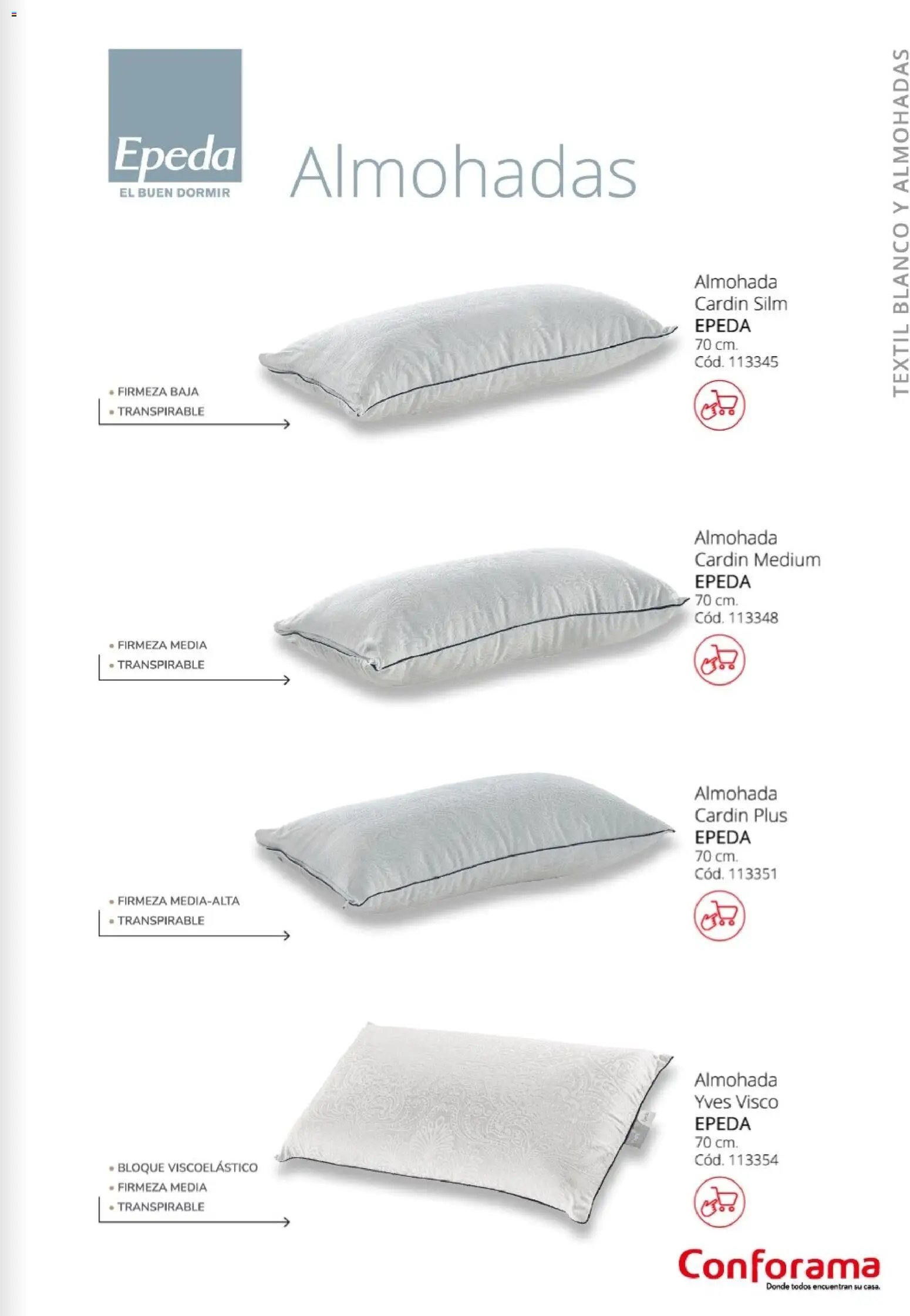 Conforama - Guía de textil 2026 │ válido desde el 05.02.2026 | Página: 9 | Productos: Almohada