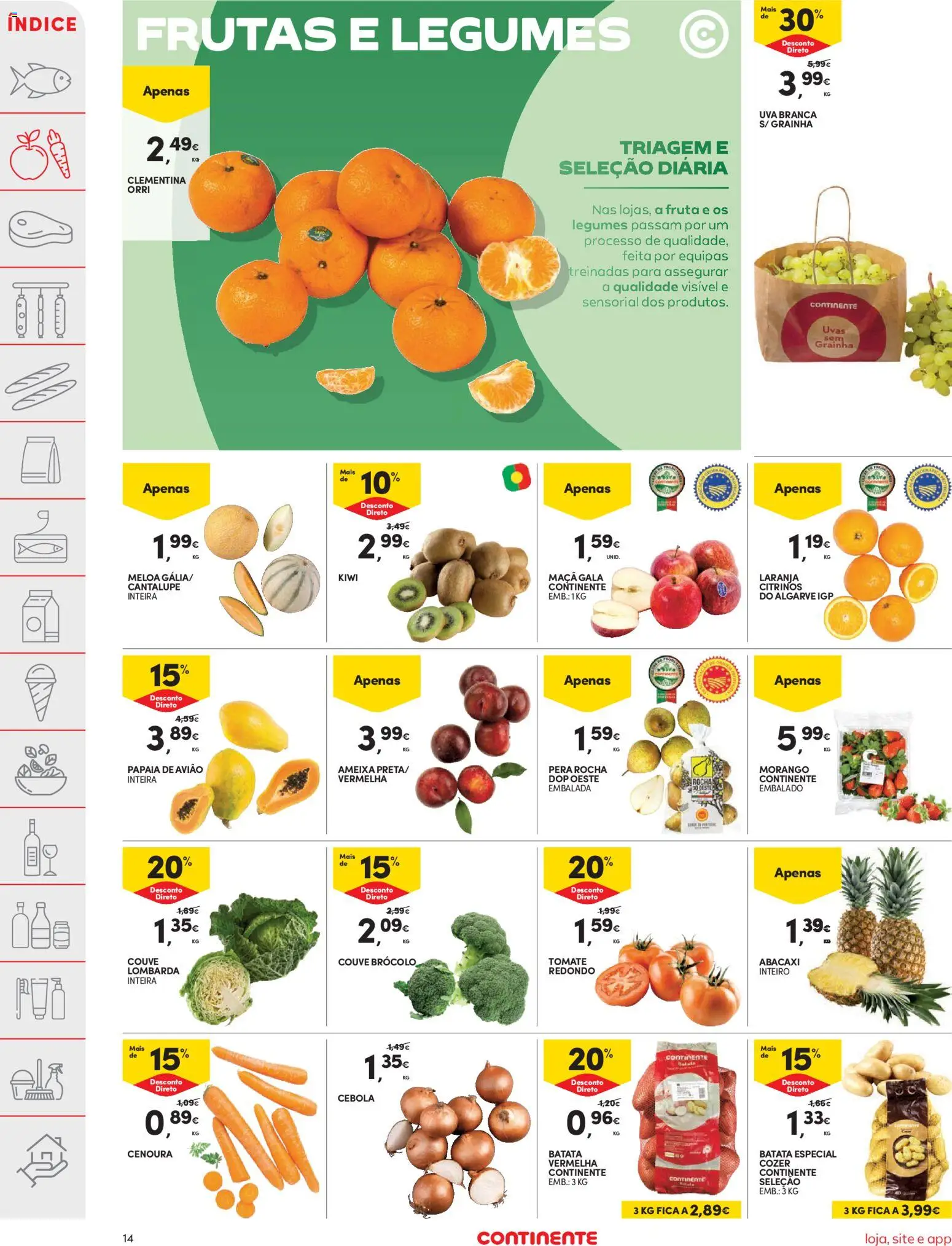 Continente folheto │ válido de 03.03.2026 | Página: 14 | Produtos: Cebola, Tomate, Kiwi, Cenoura