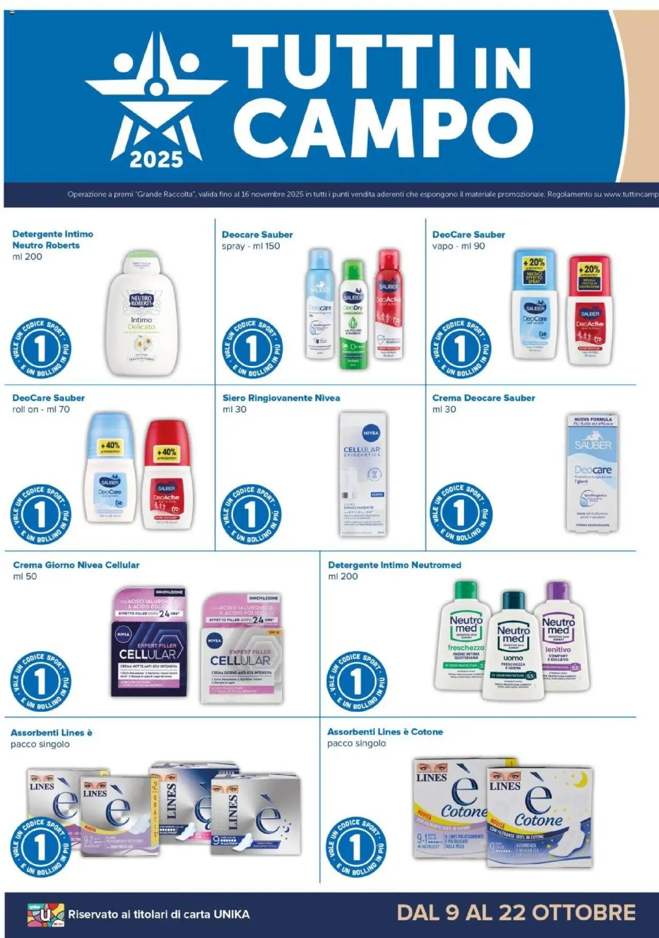 Volantino Oasi del 08.10.2025 | Pagina: 12 | Prodotti: Crema, Detergente intimo, Detergente, Intimo