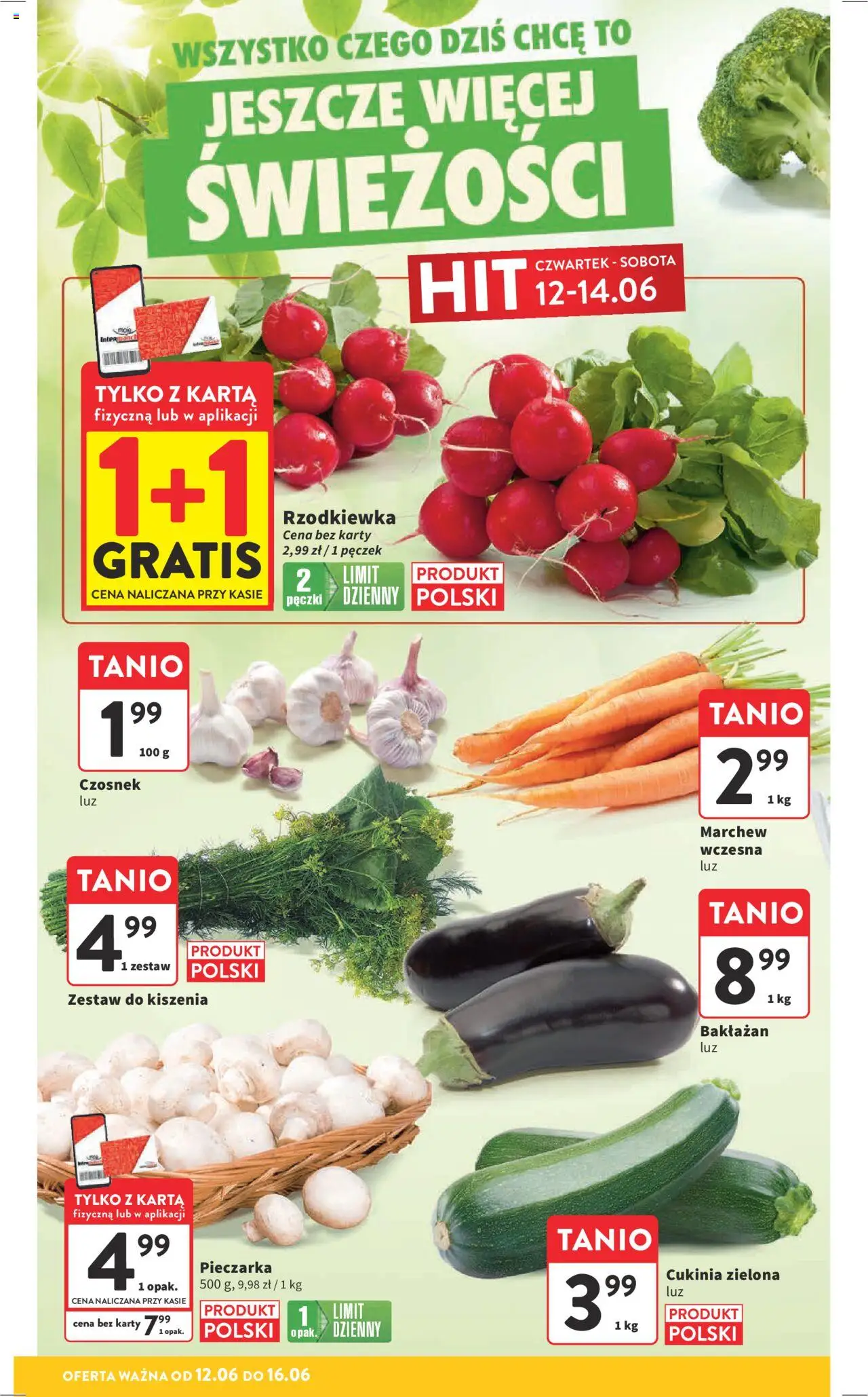 Intermarche Gazetka od 12.06.2025 | Strona: 10 | Produkty: Czosnek, Bakłażan, Karta, Cukinia