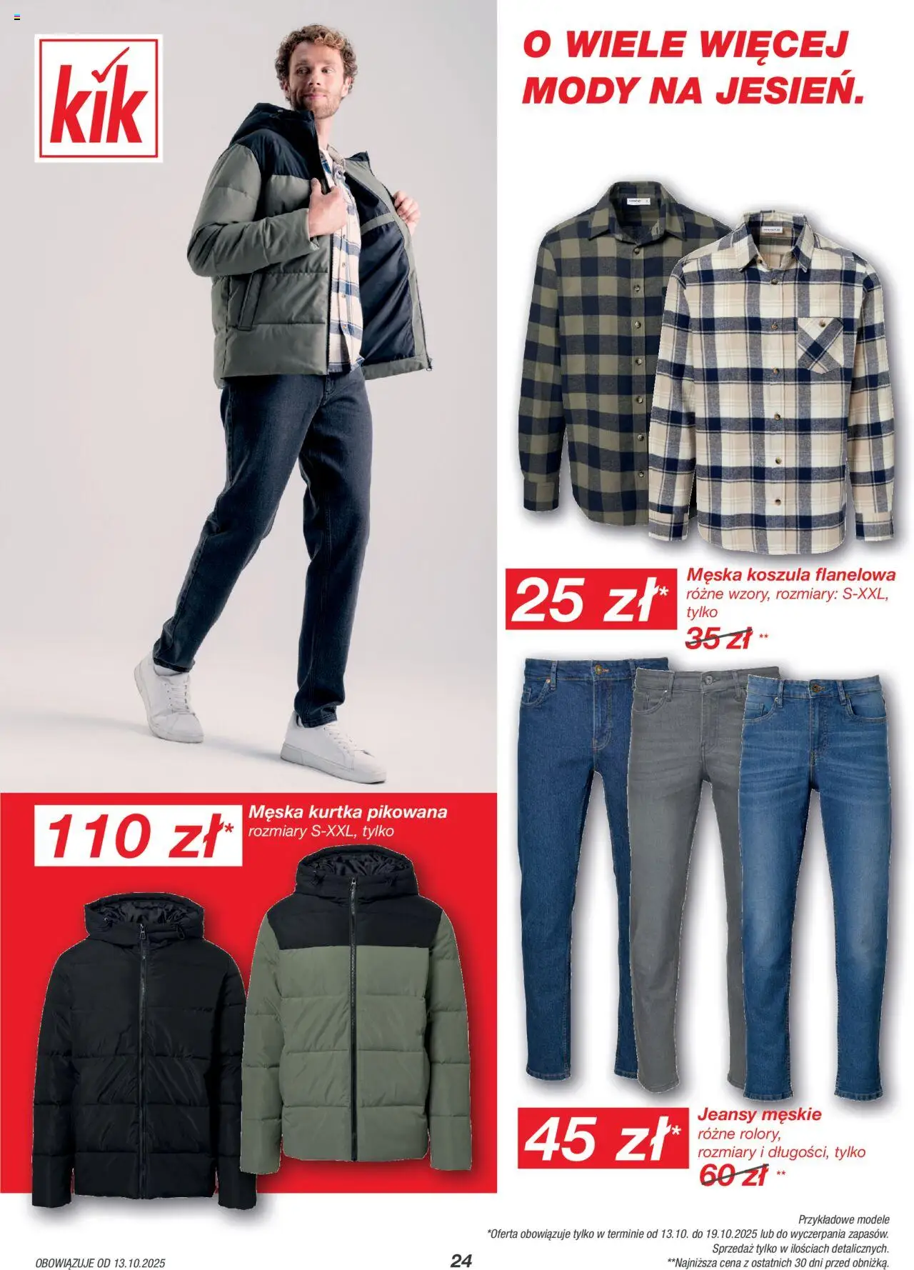 Kik Gazetka od 13.10.2025 | Strona: 24 | Produkty: Koszula, Kurtka