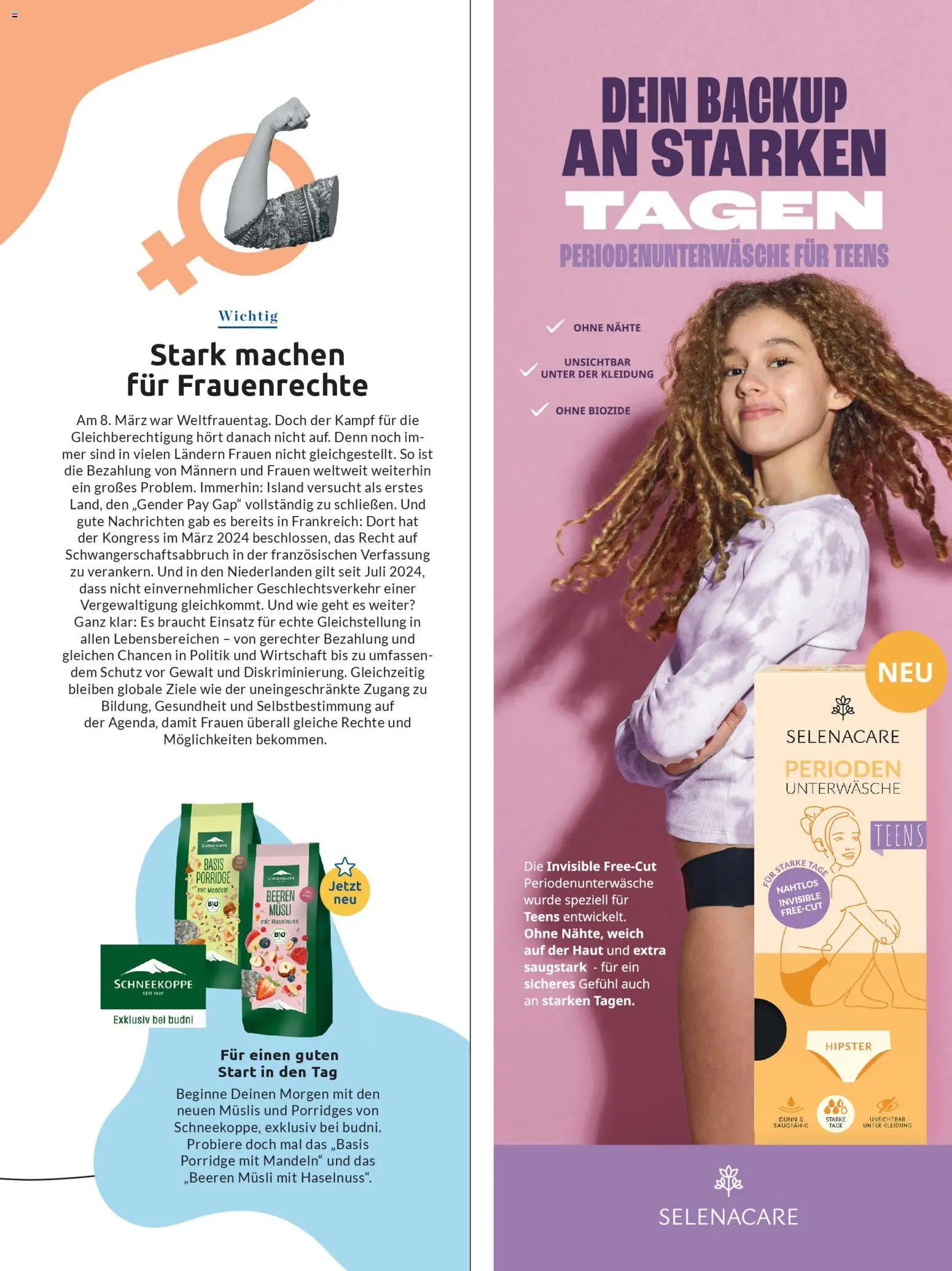 Budni Perle Magazin 02/26 – gültig ab 25.02.2026 | Seite: 9 | Produkte: Musli, Mandeln, Unterwäsche