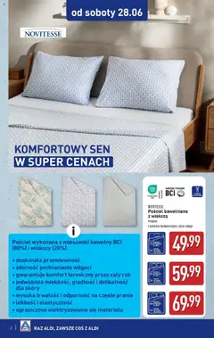 Aldi Gazetka - Promocja non food od 28.06.2025 | Strona: 2 | Produkty: Pościel, Pościel bawełniana