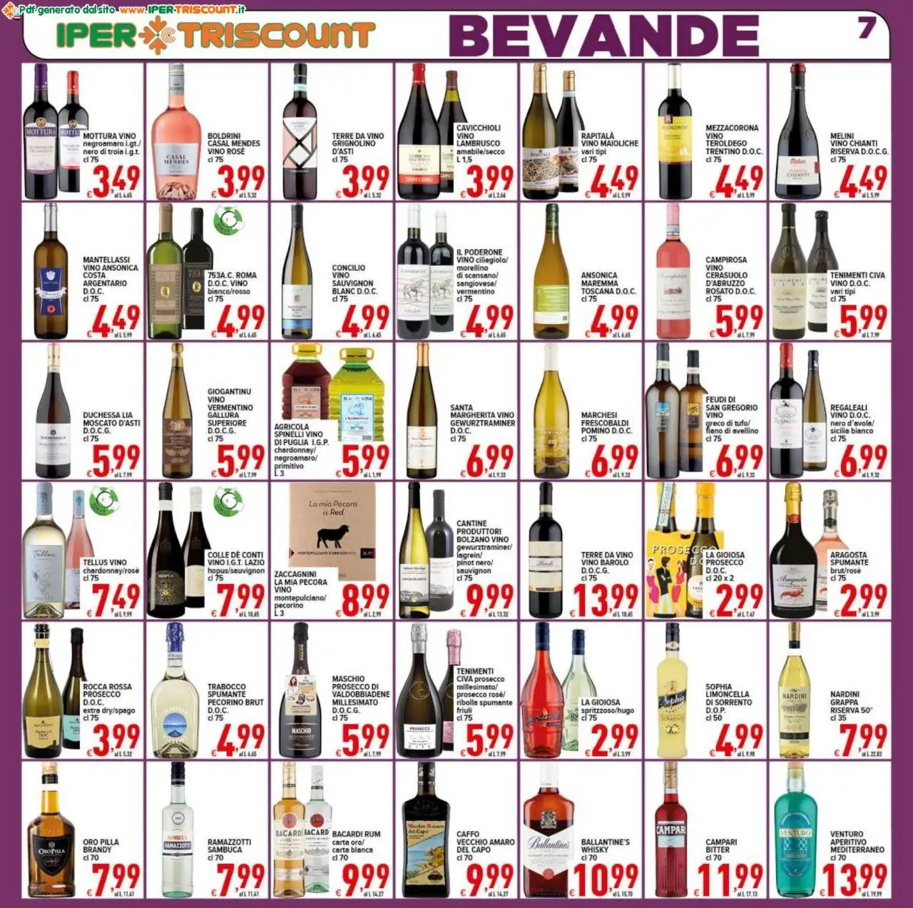 Volantino Ipertriscount del 17.09.2025 | Pagina: 7 | Prodotti: Whisky, Brandy, Amaro, Aperitivo