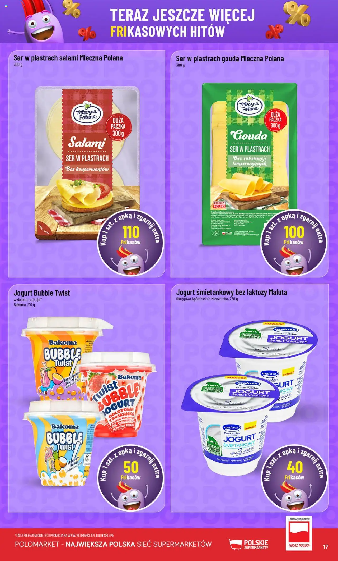 POLOmarket Gazetka - Frikasowe Hity od 20.08.2025 | Strona: 17 | Produkty: Jogurt śmietankowy, Ser, Salami, Ananas