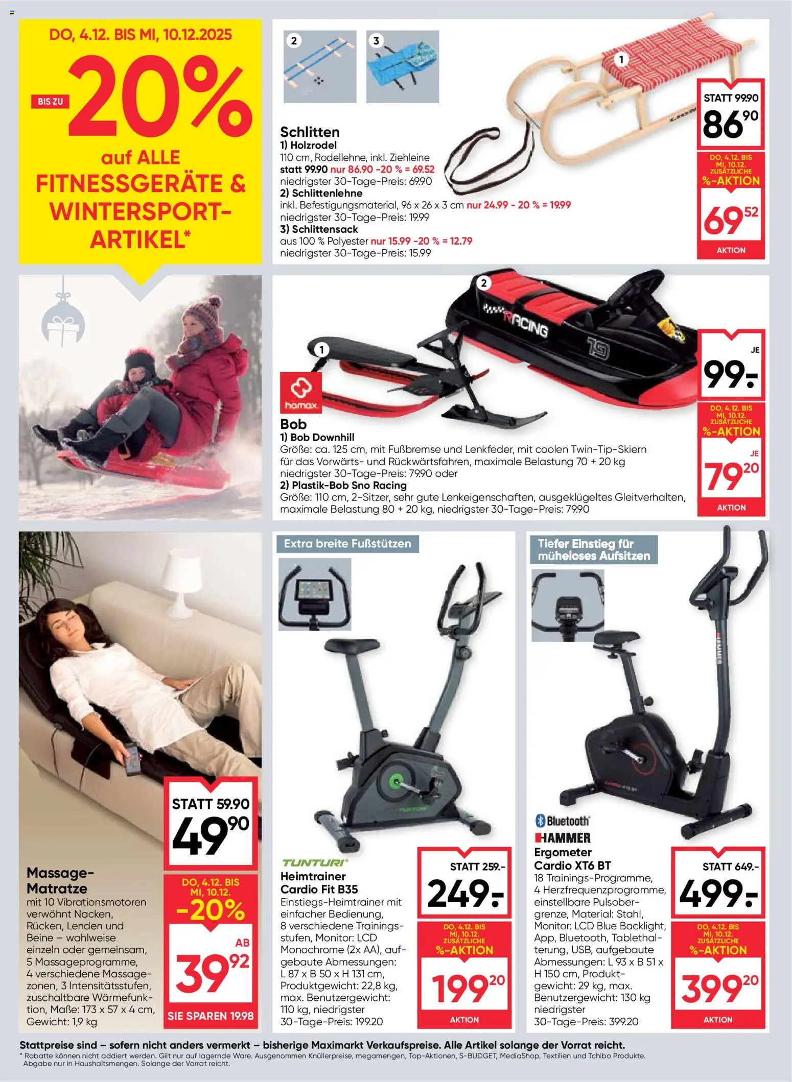 Maximarkt Flugblatt gültig ab 04.12.2025 | Seite: 18 | Produkte: Monitor, Gewicht, Matratze