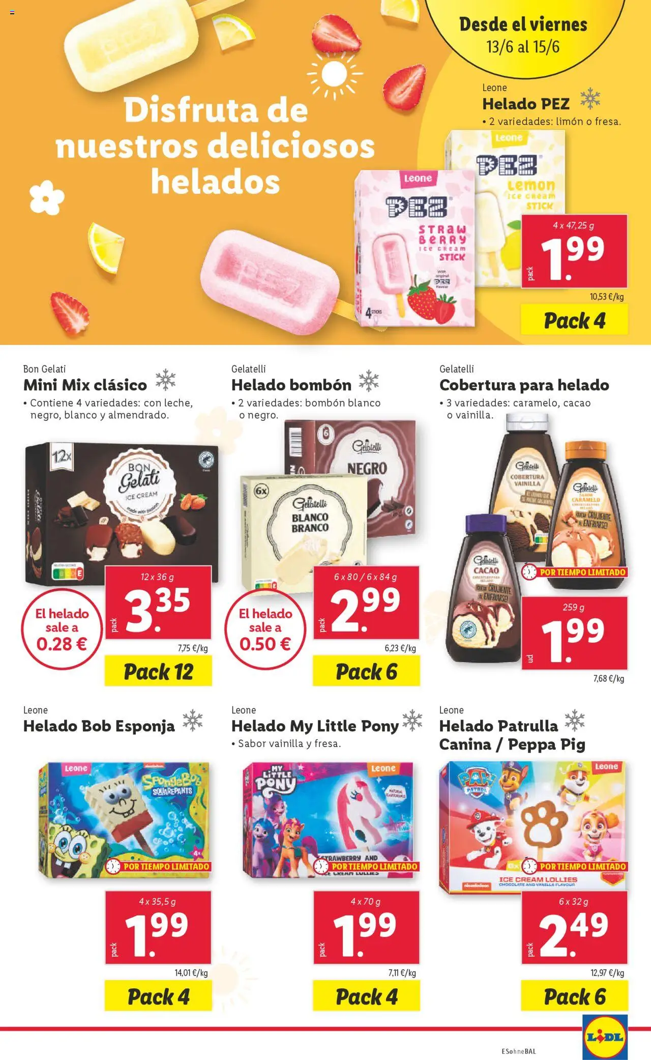 Lidl catálogo MAD │ válido desde el 09.06.2025 | Página: 27 | Productos: Esponja, Helado bombón, Helado, Φρυγανιές σικάλεως