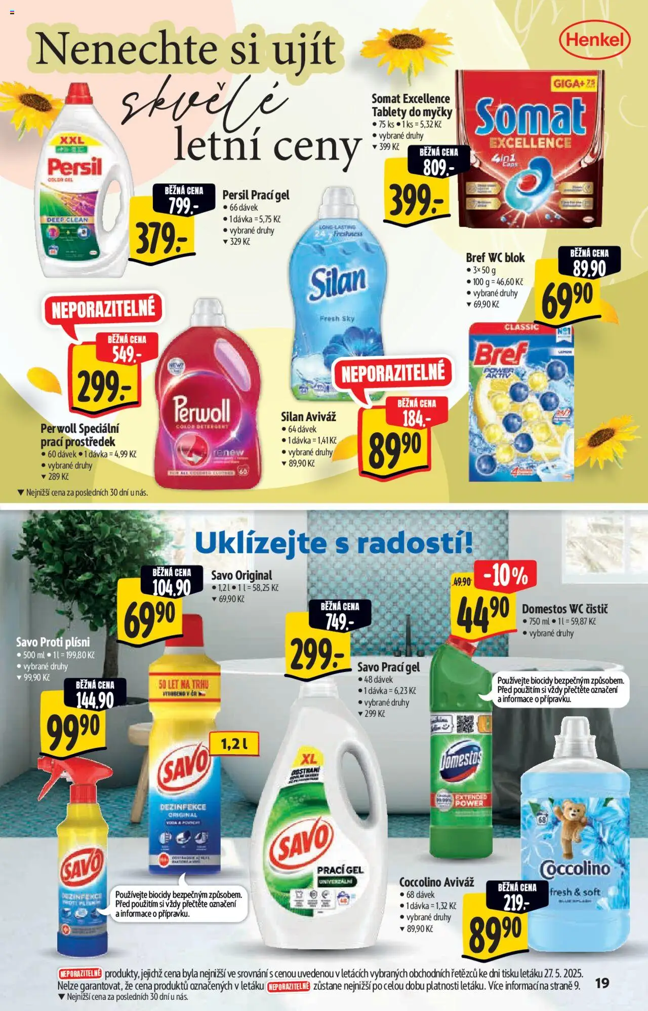 Albert katalog - Supermarket od 04.06.2025 | Strana: 19 | Produkty: Savo prací gel, Domestos, Wc čistič, WC blok Bref