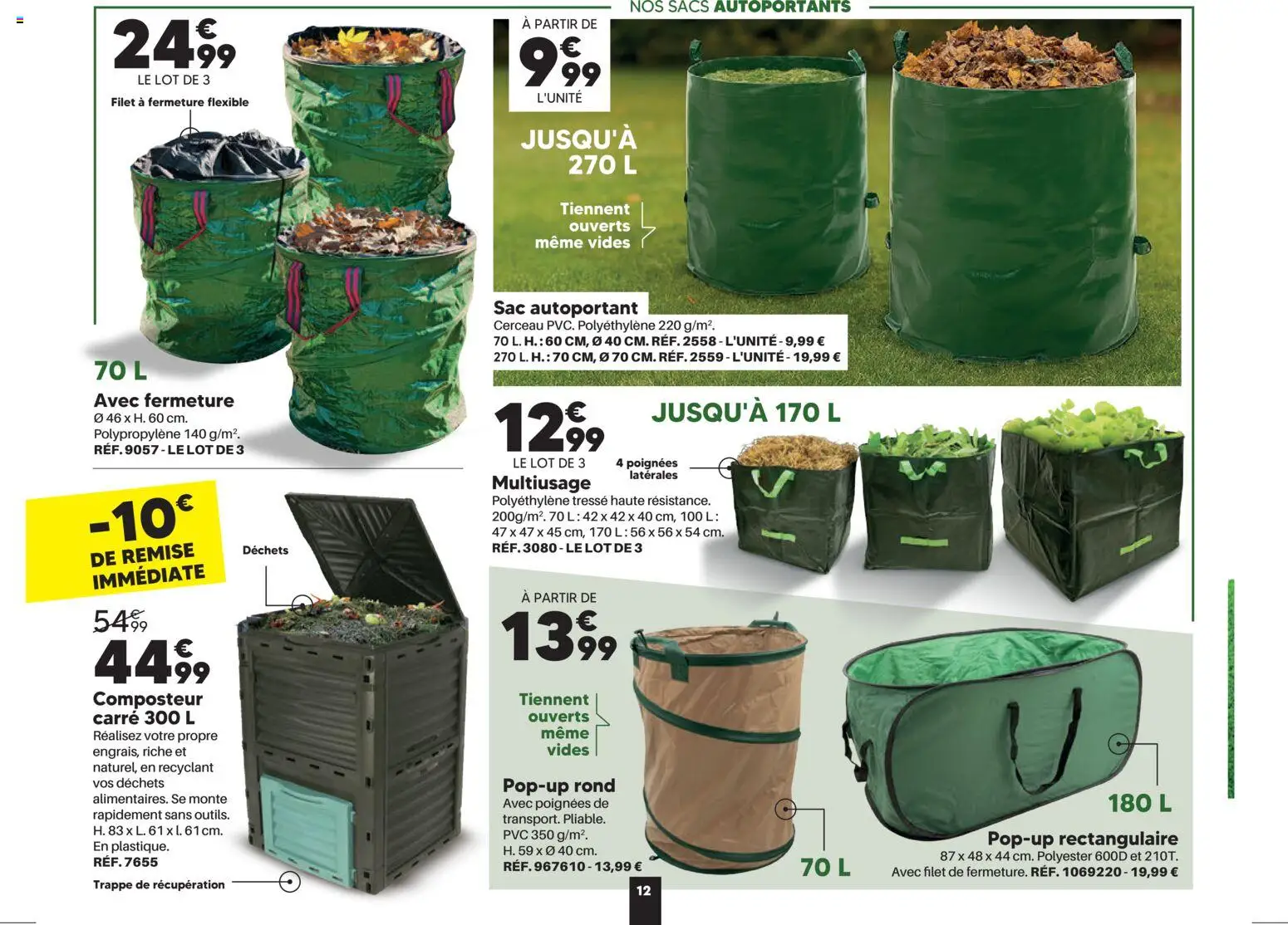 {H1} | Page: 12 | Produits: Sac, Composteur, Poignées