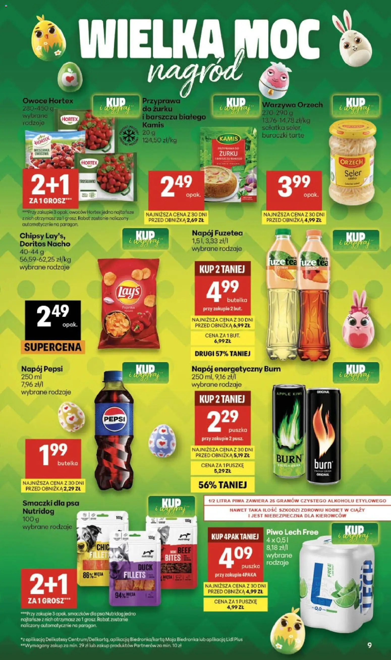 Delikatesy Centrum gazetka od 26.03.2026 | Strona: 9 | Produkty: Piwo, Kiwi, Sałatka, Warzywa